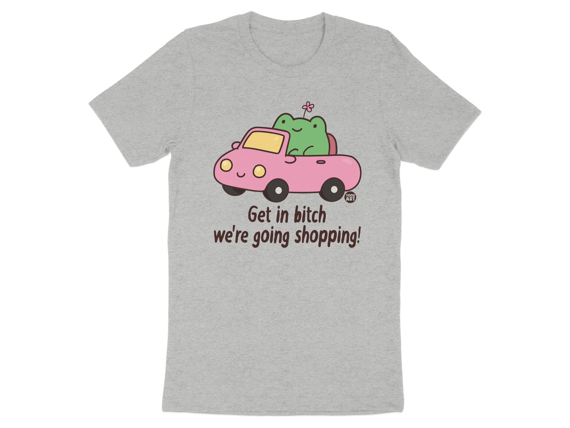 Funny Cartoon Frog Shopping Graphic T-Shirt product