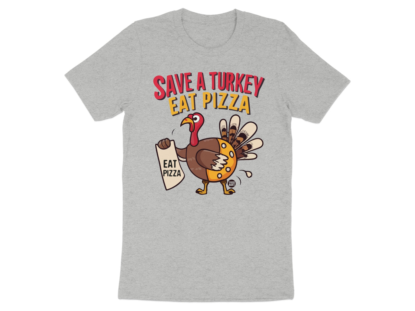 Save A Turkey Eat Pizza Graphic T-Shirt
