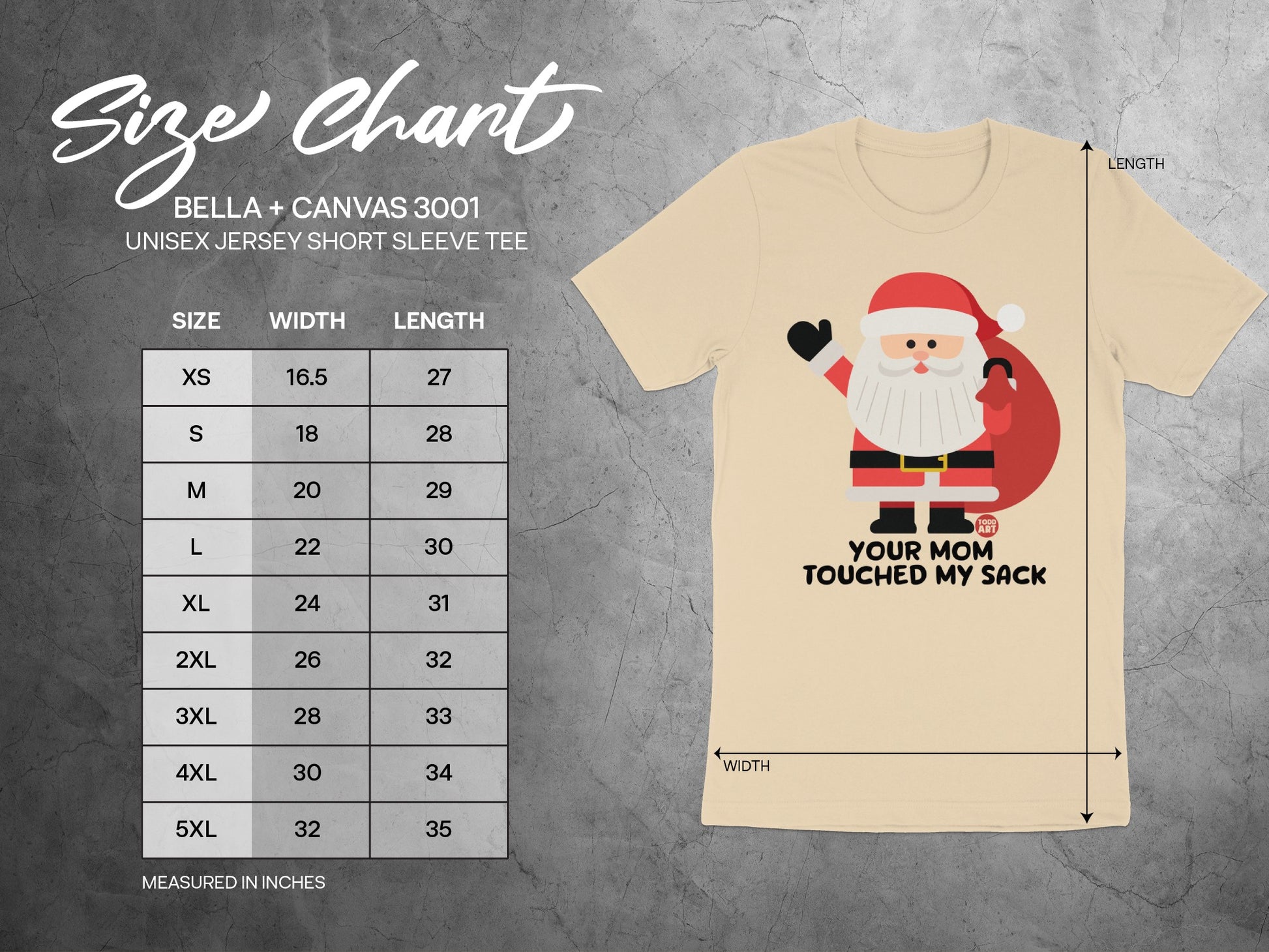 Santa Touching Sack Funny Graphic Tee product
