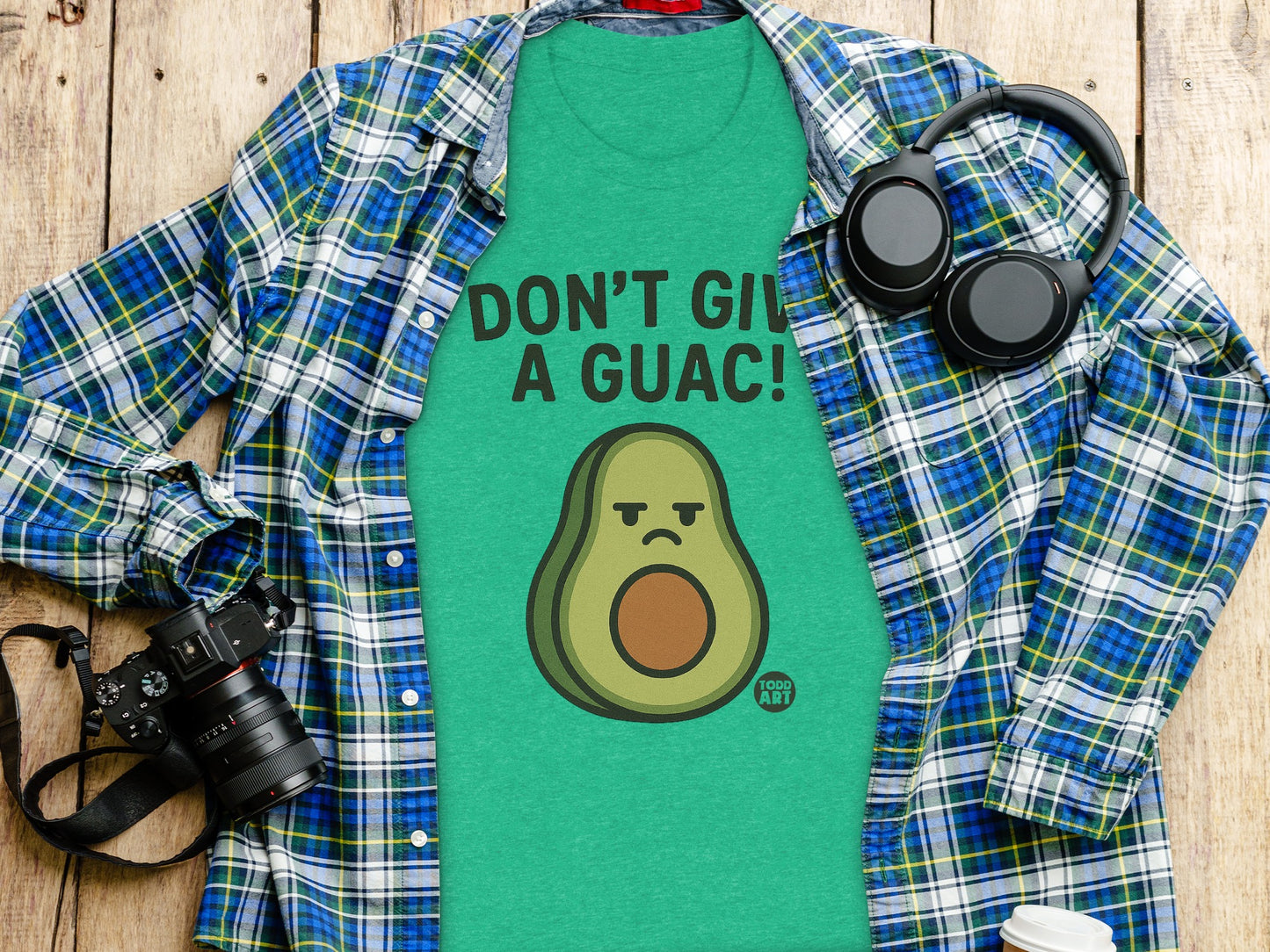 Don't Give A Guac Graphic T-Shirt Fun Avocado Print Shirts
