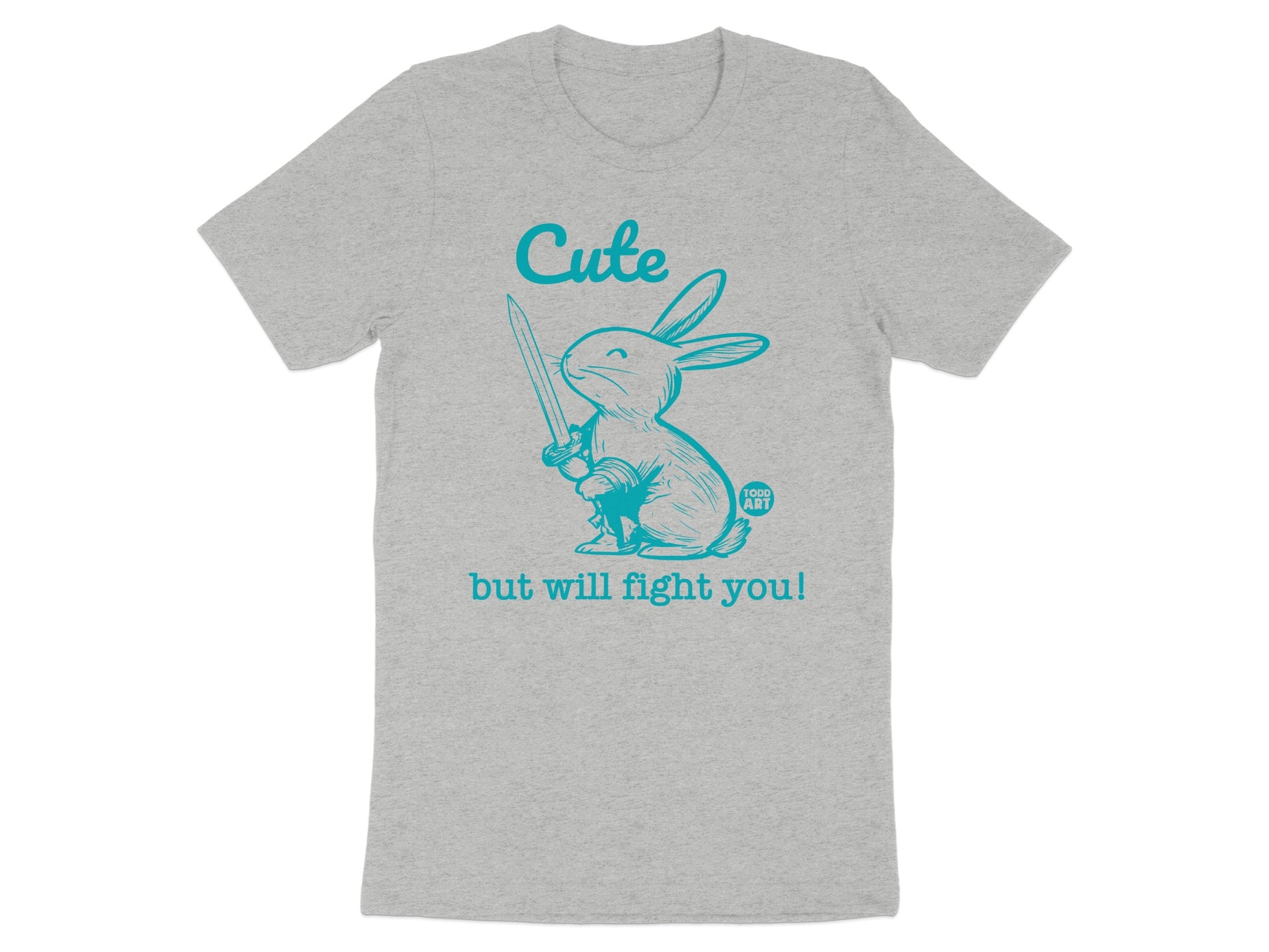 Cute but will fight you bunny t-shirt product