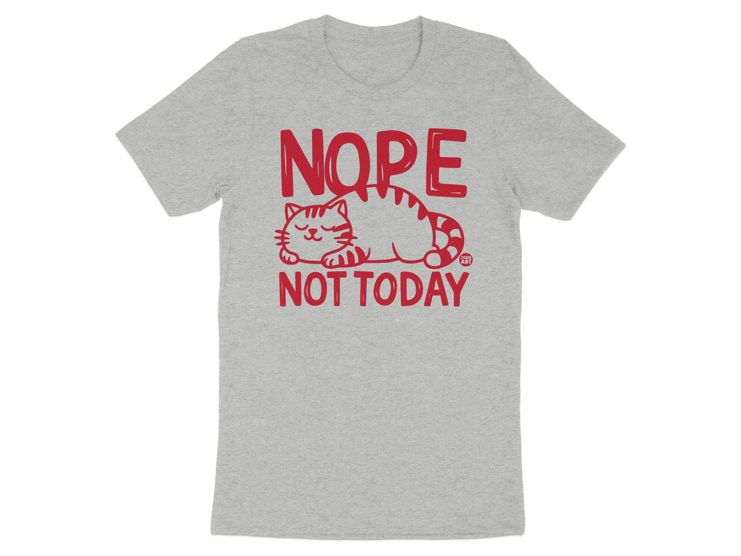 Nope Not Today Sleeping Cat Graphic T-Shirt product