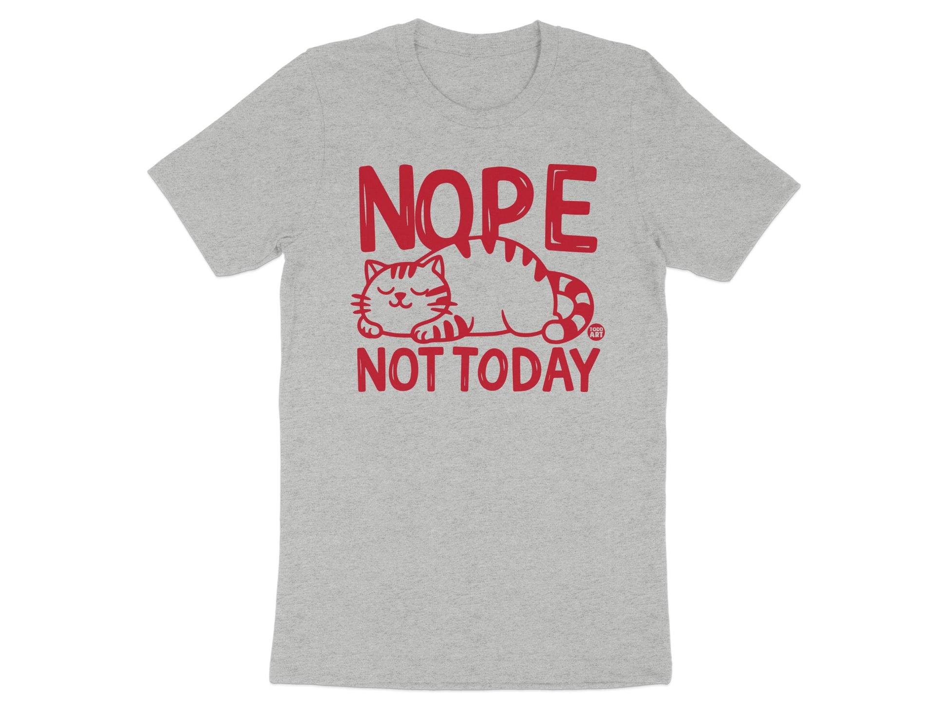 Nope Not Today Sleeping Cat Graphic T-Shirt product
