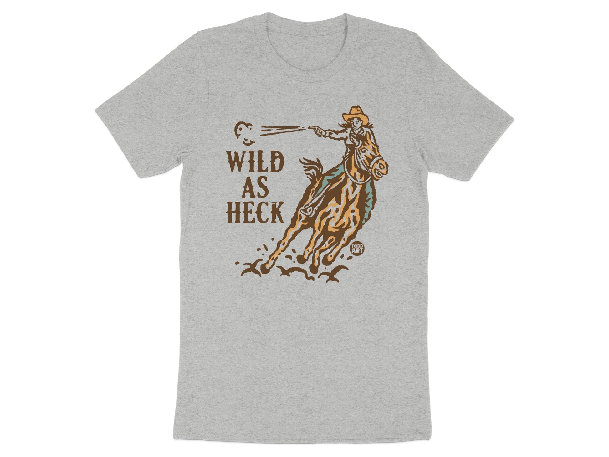 Wild As Heck Cowboy Riding Design T-Shirt product