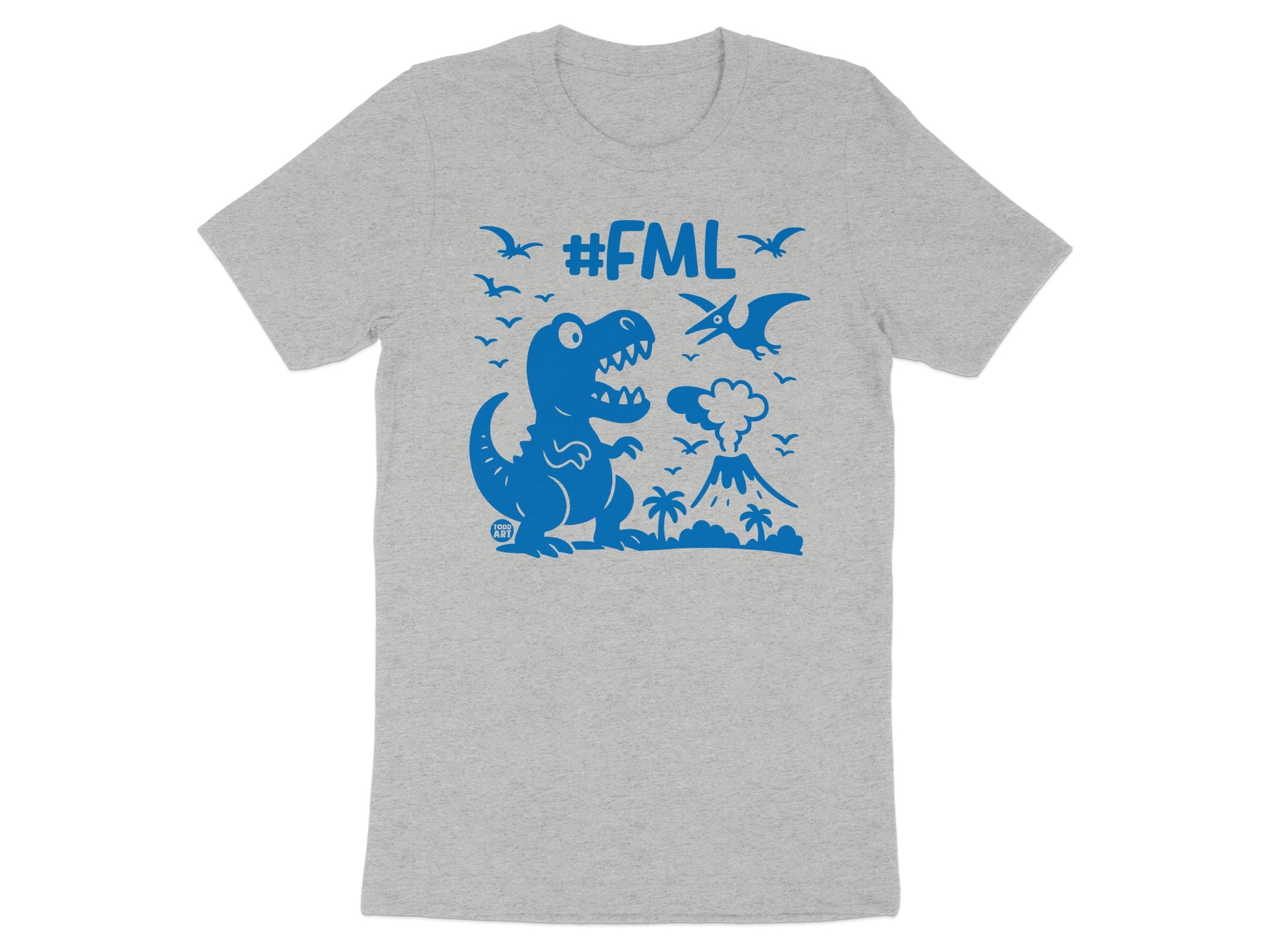 Funny Dinosaur Graphic T-shirt with #FML print product type