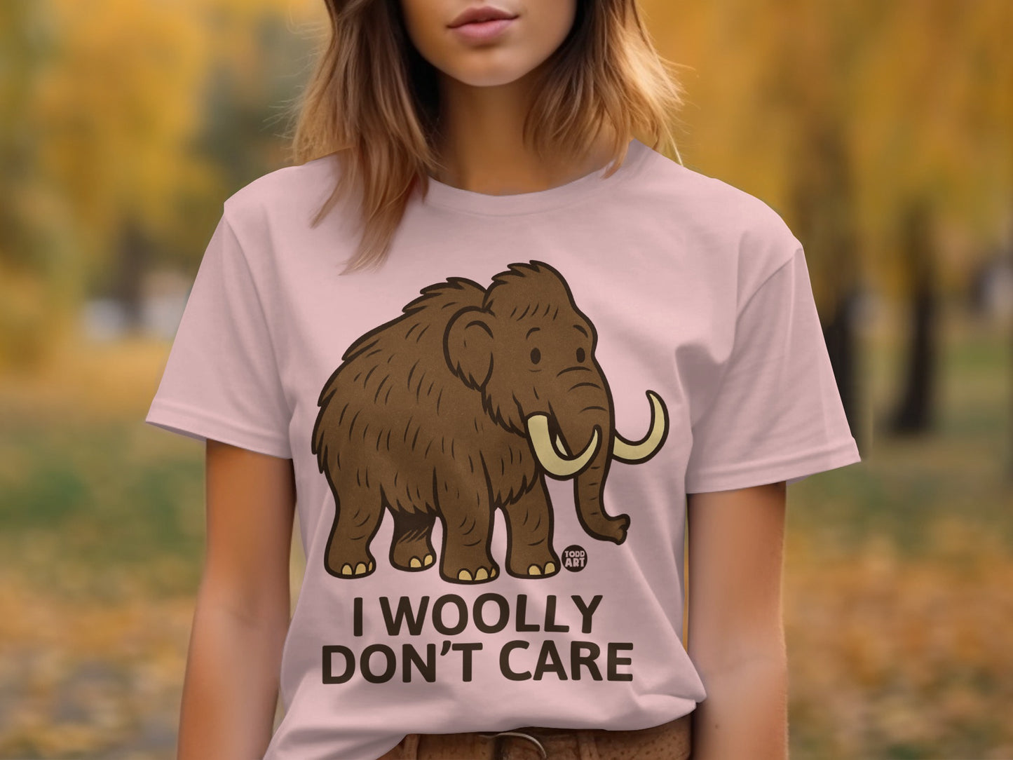 I Woolly Don't Care Mammoth Graphic Shirt product type