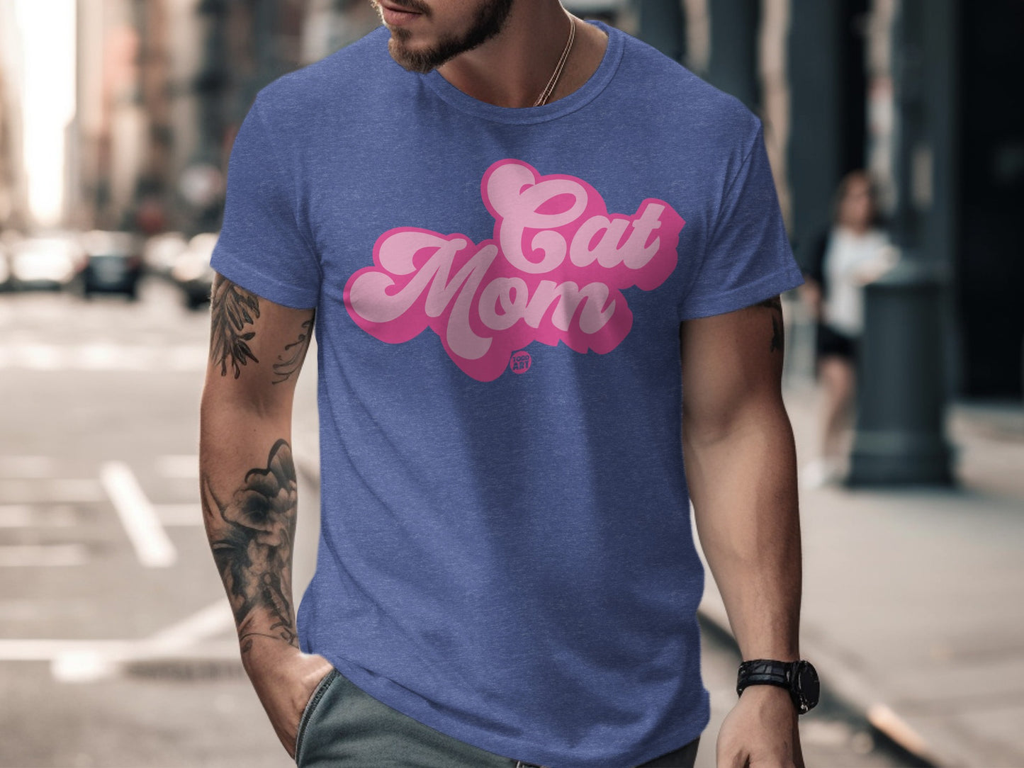Cat Mom Graphic T-shirt on Urban Streets product