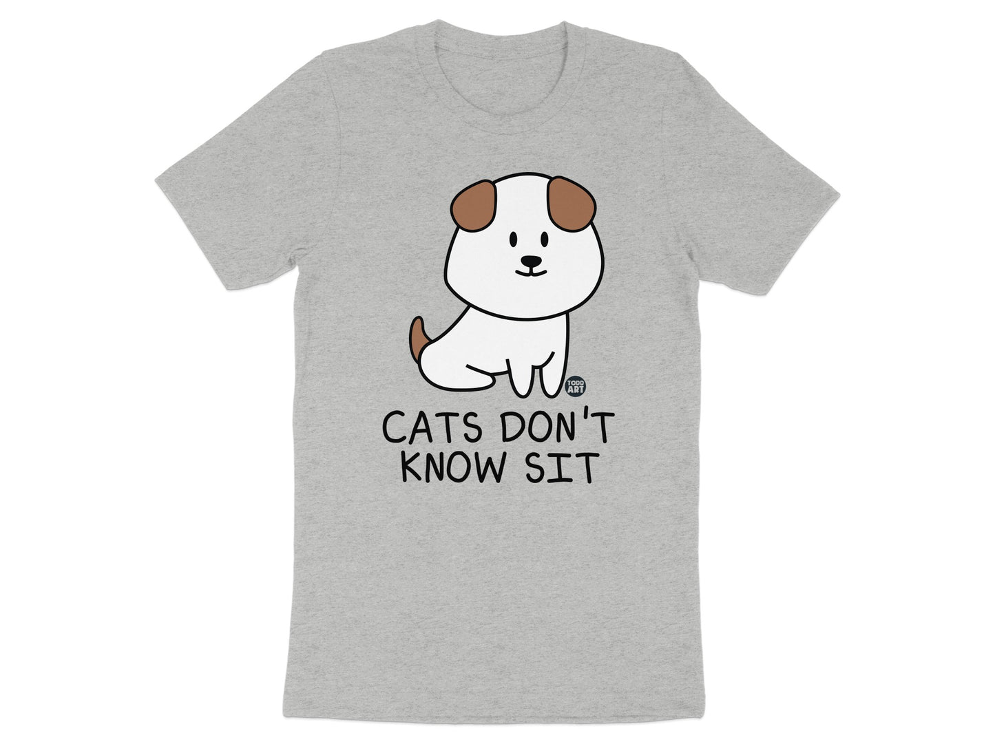Funny Cats Don't Know Sit Graphic T-shirt product type