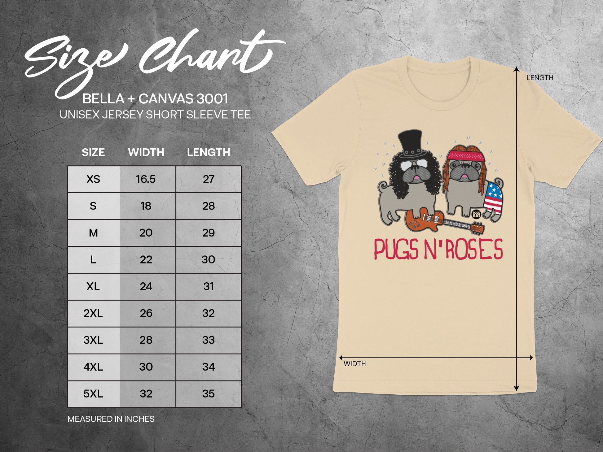 Pugs N' Roses Unisex Jersey Short Sleeve Tee product