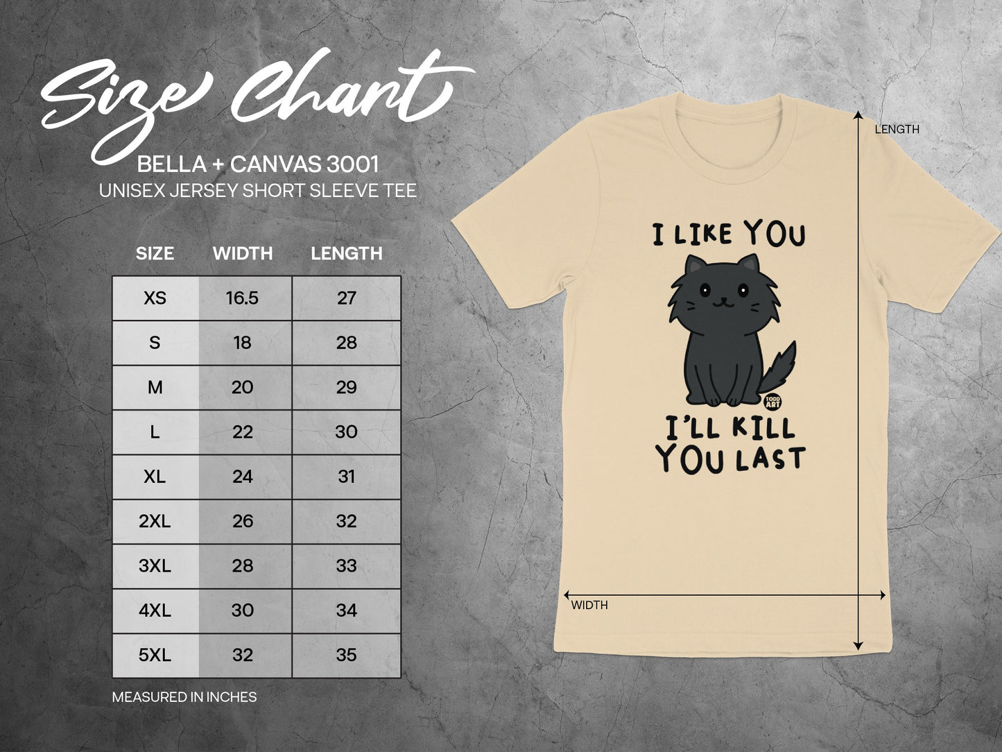 I Like You I'll Kill You Last Cute Cat T-Shirt product type