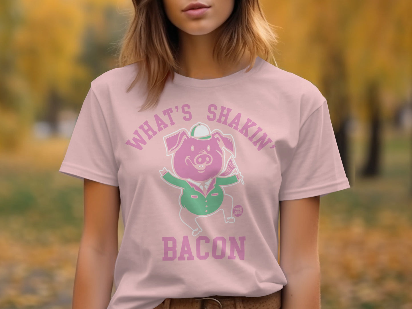 What's Shakin' Bacon Fun Graphic Tee Product
