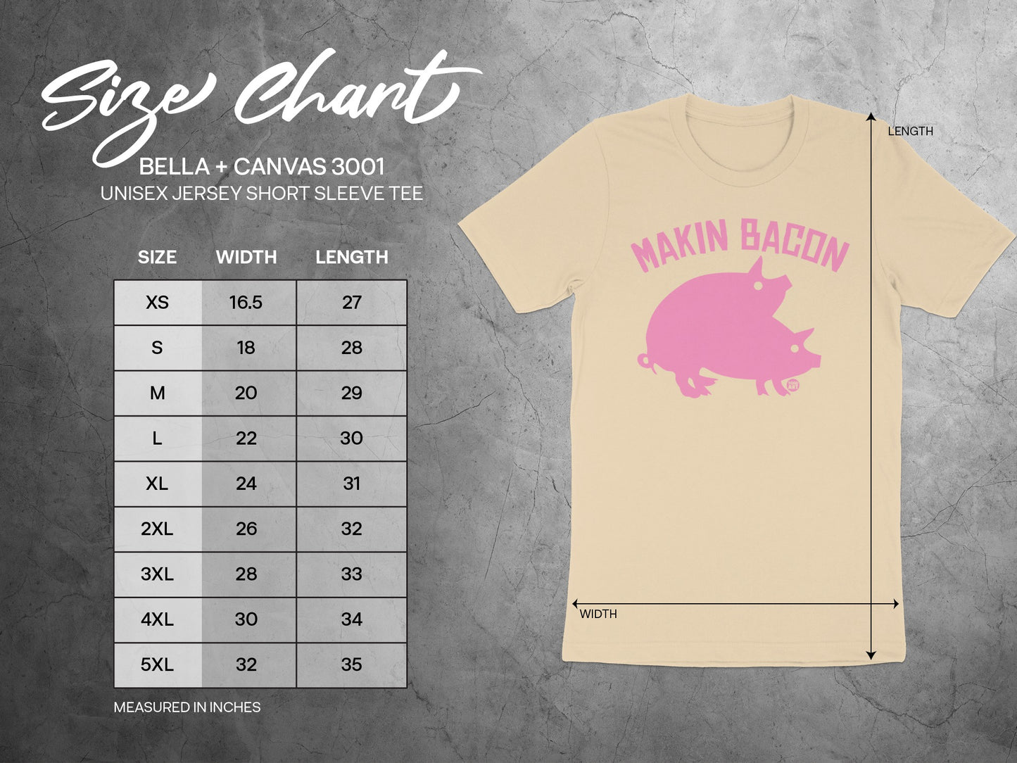 Makin Bacon Pig Graphic Unisex Jersey Short Sleeve Tee