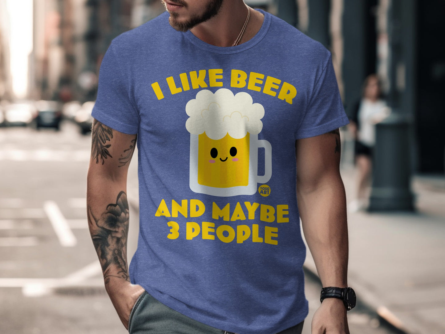 I Like Beer And Maybe 3 People Casual T-Shirt product type