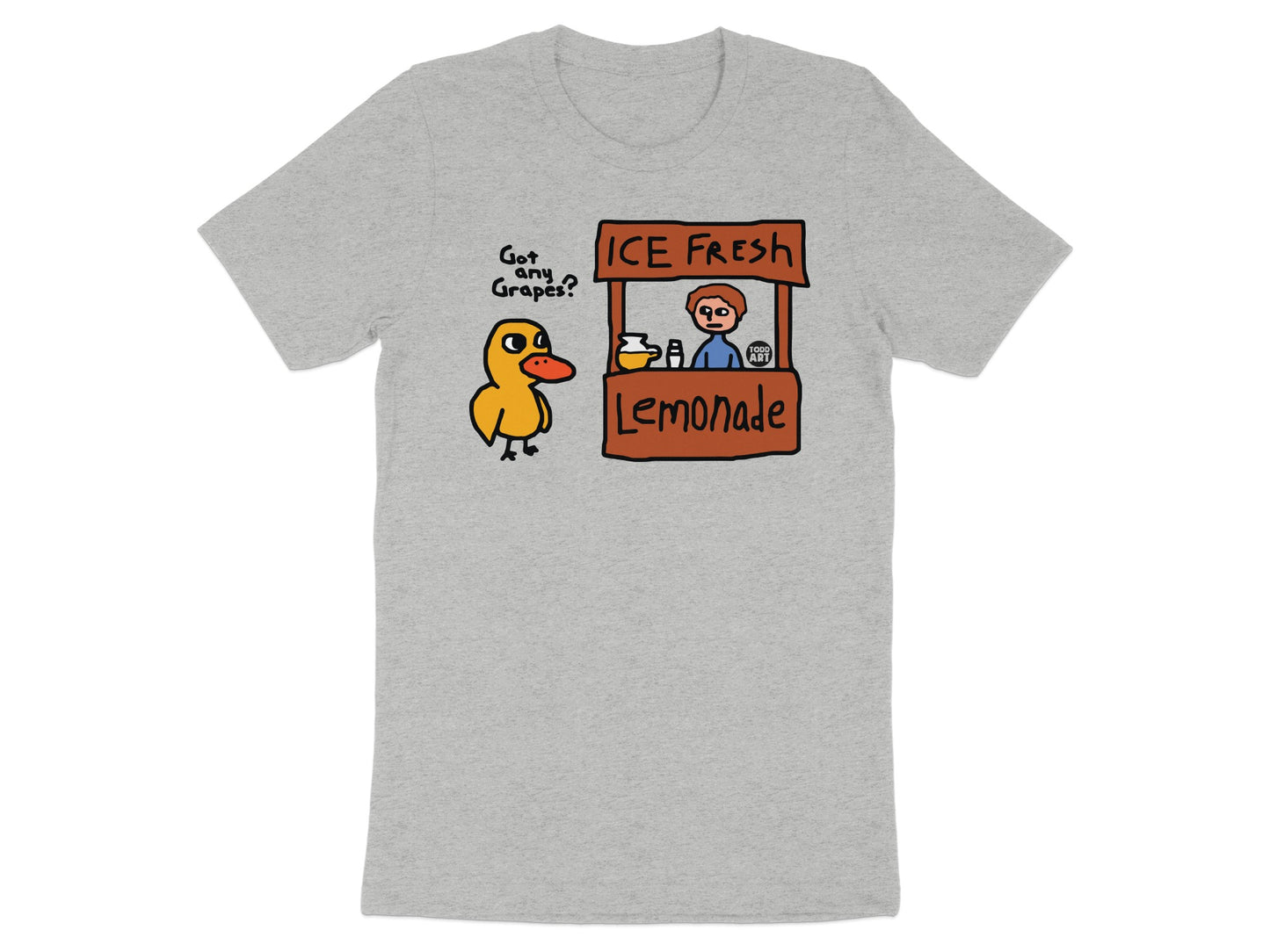 Funny Duck and Lemonade Stand Graphic T-shirt