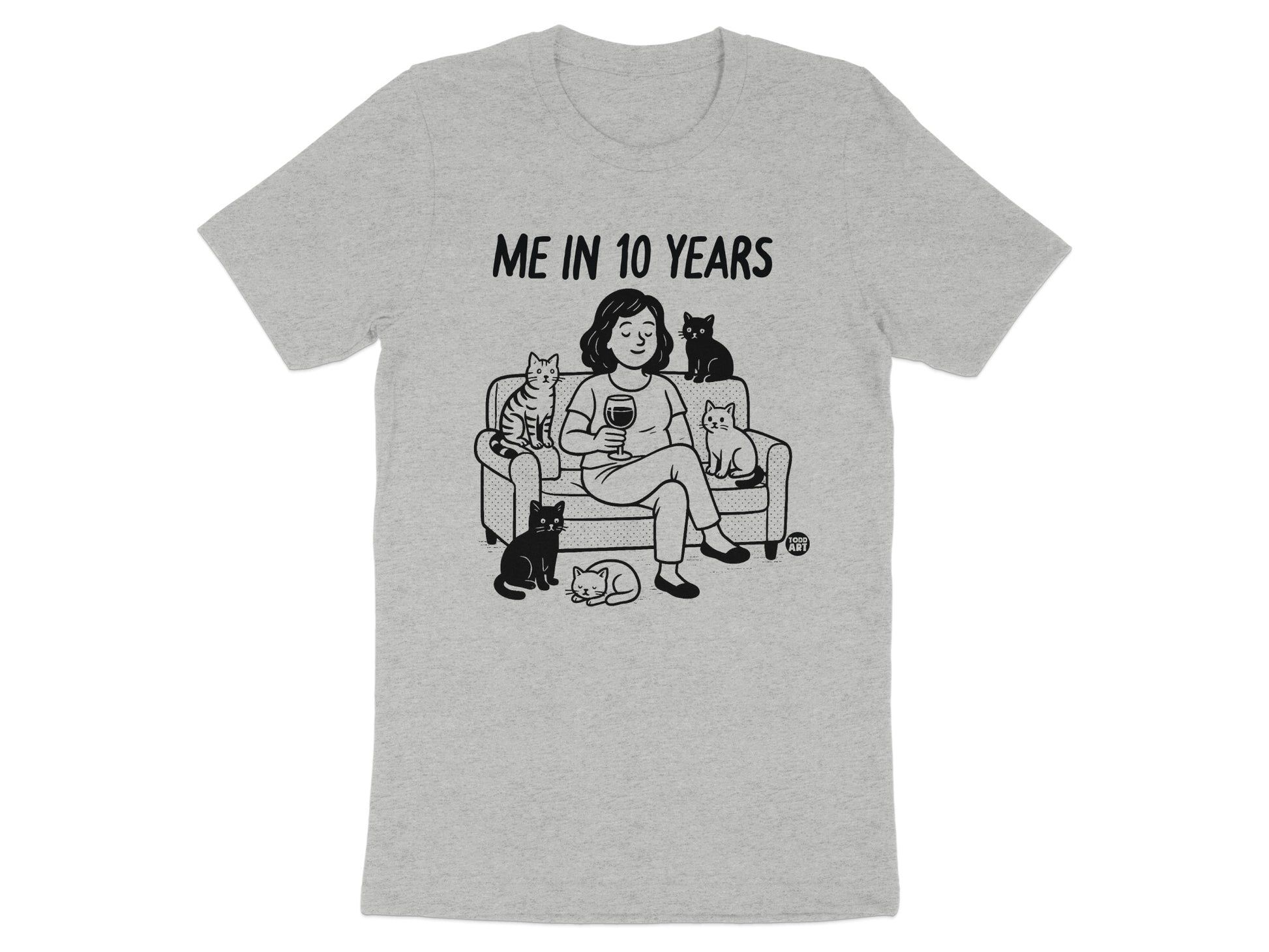 Me in 10 Years with Cats Illustration T-shirt product