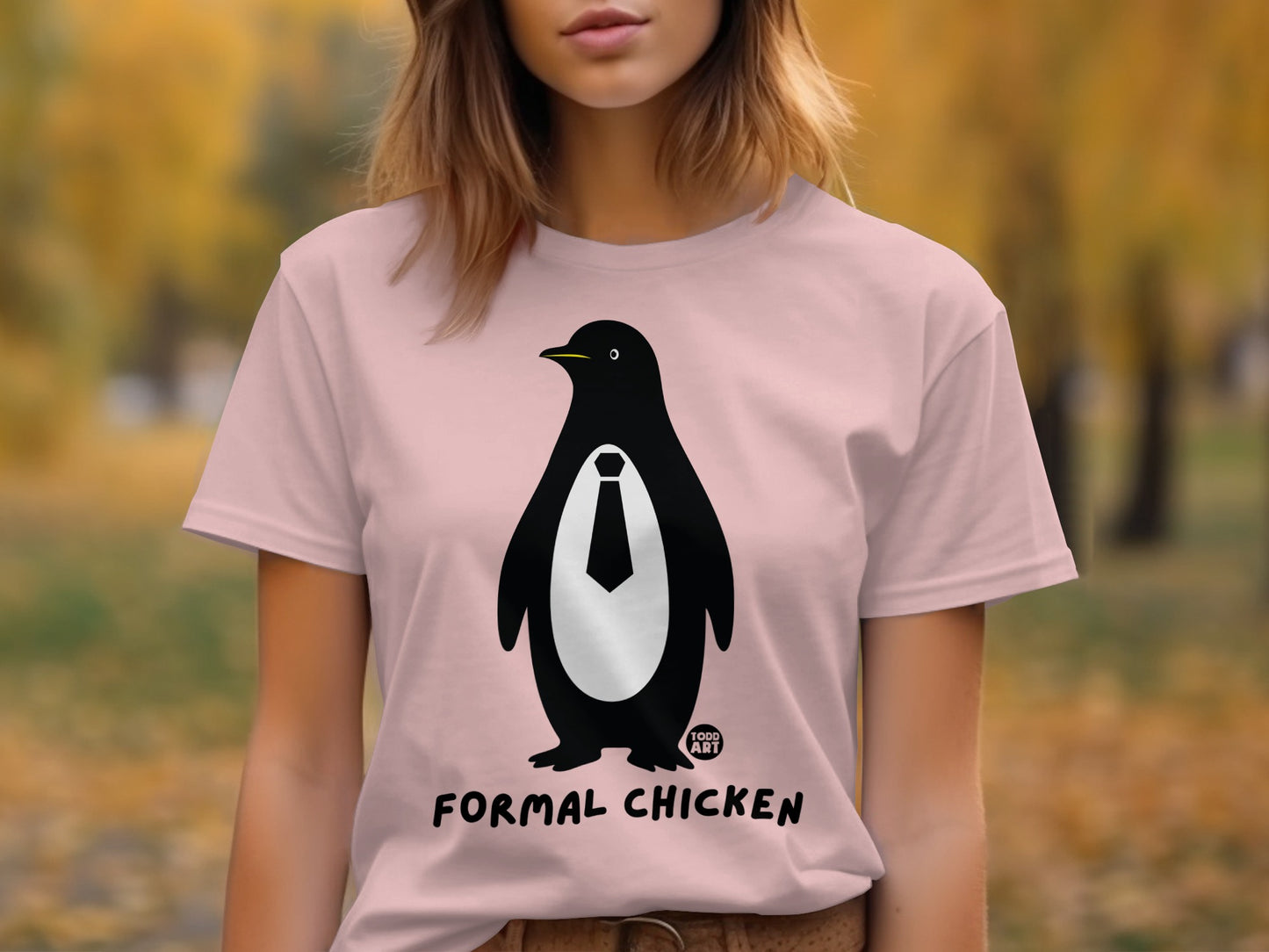 Funny Penguin with Tie Formal Chicken T-Shirt