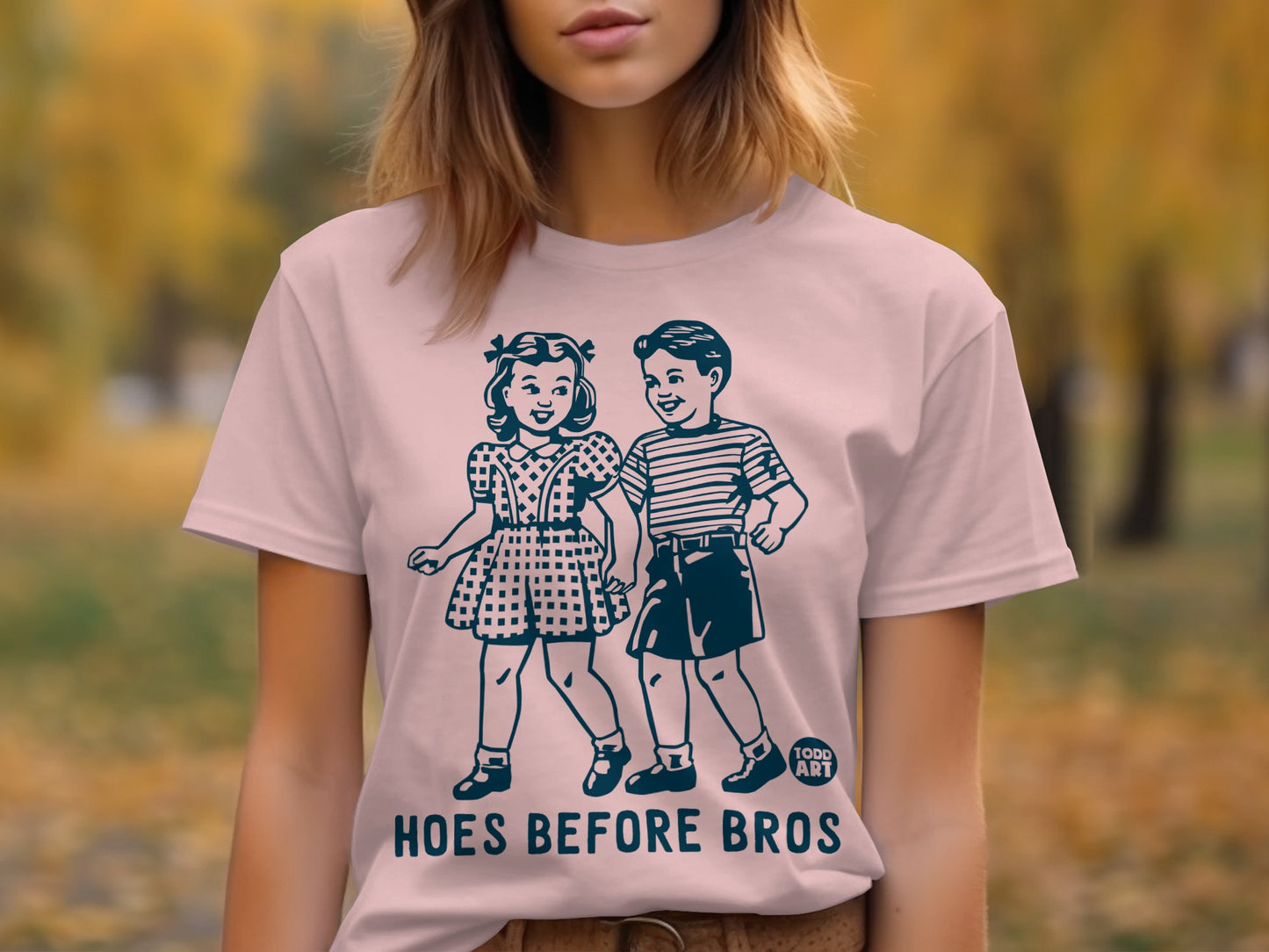 Hoes Before Bros Graphic Print T-Shirt product type