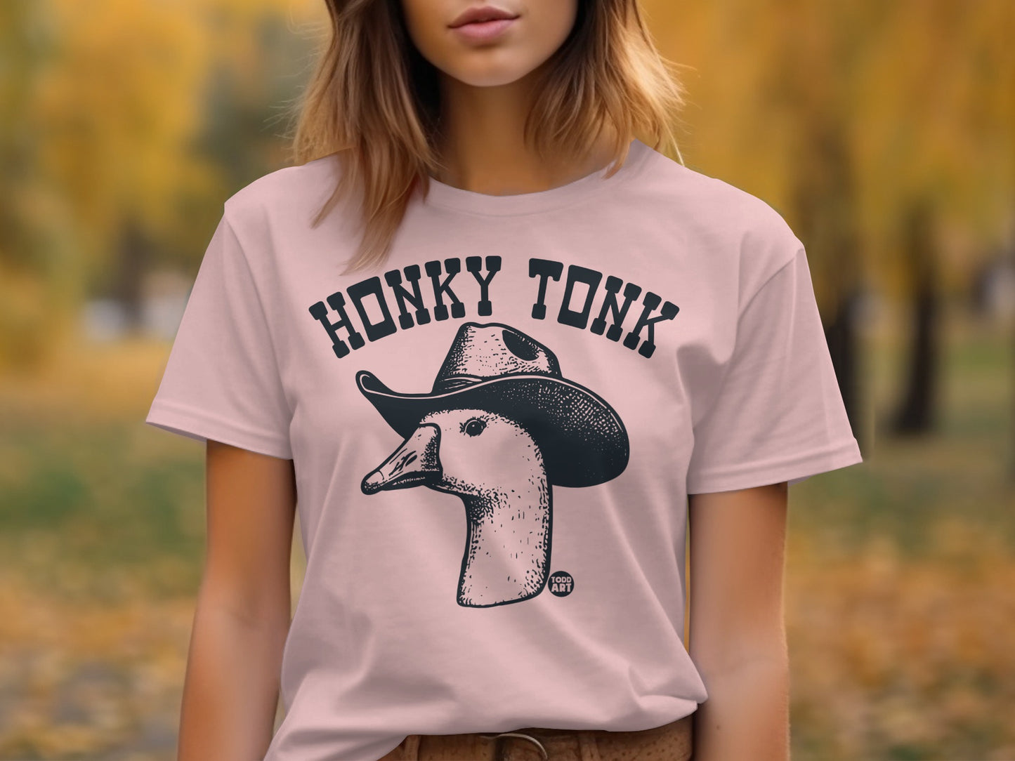 Vintage Honky Tonk Duck Graphic Tee Shirt product