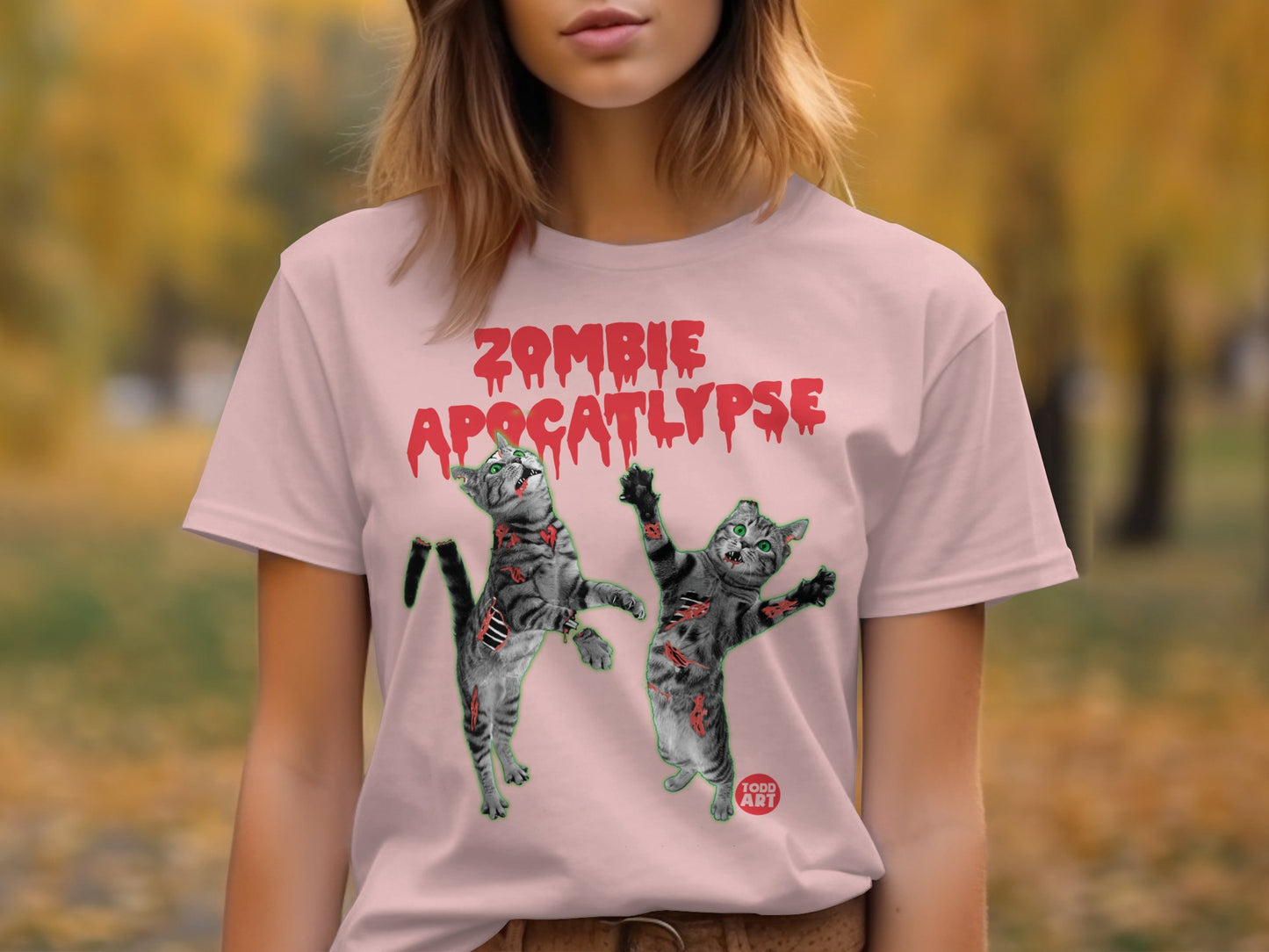 Zombie Apocalypse Cats Graphic Tee product