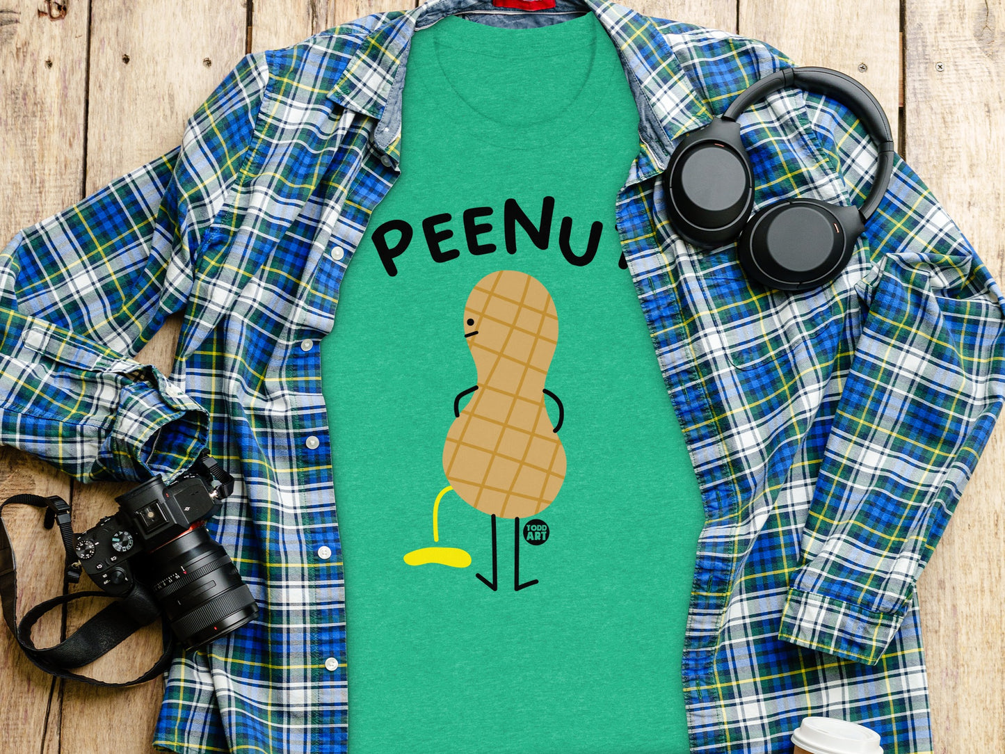 Cartoon Peanut Peenu Graphic Design Shirt