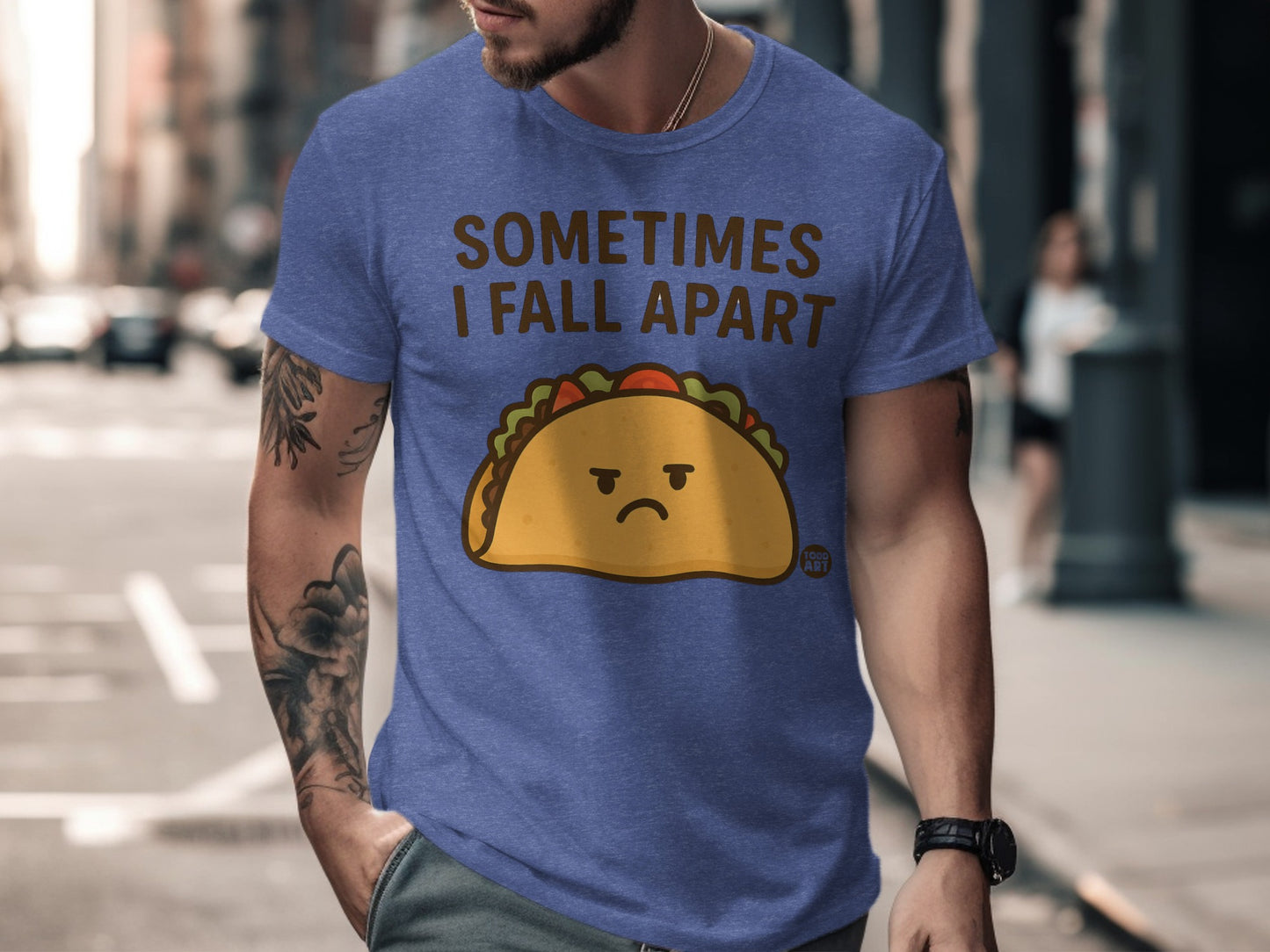 Sometimes I Fall Apart Funny Taco Graphic T-Shirt