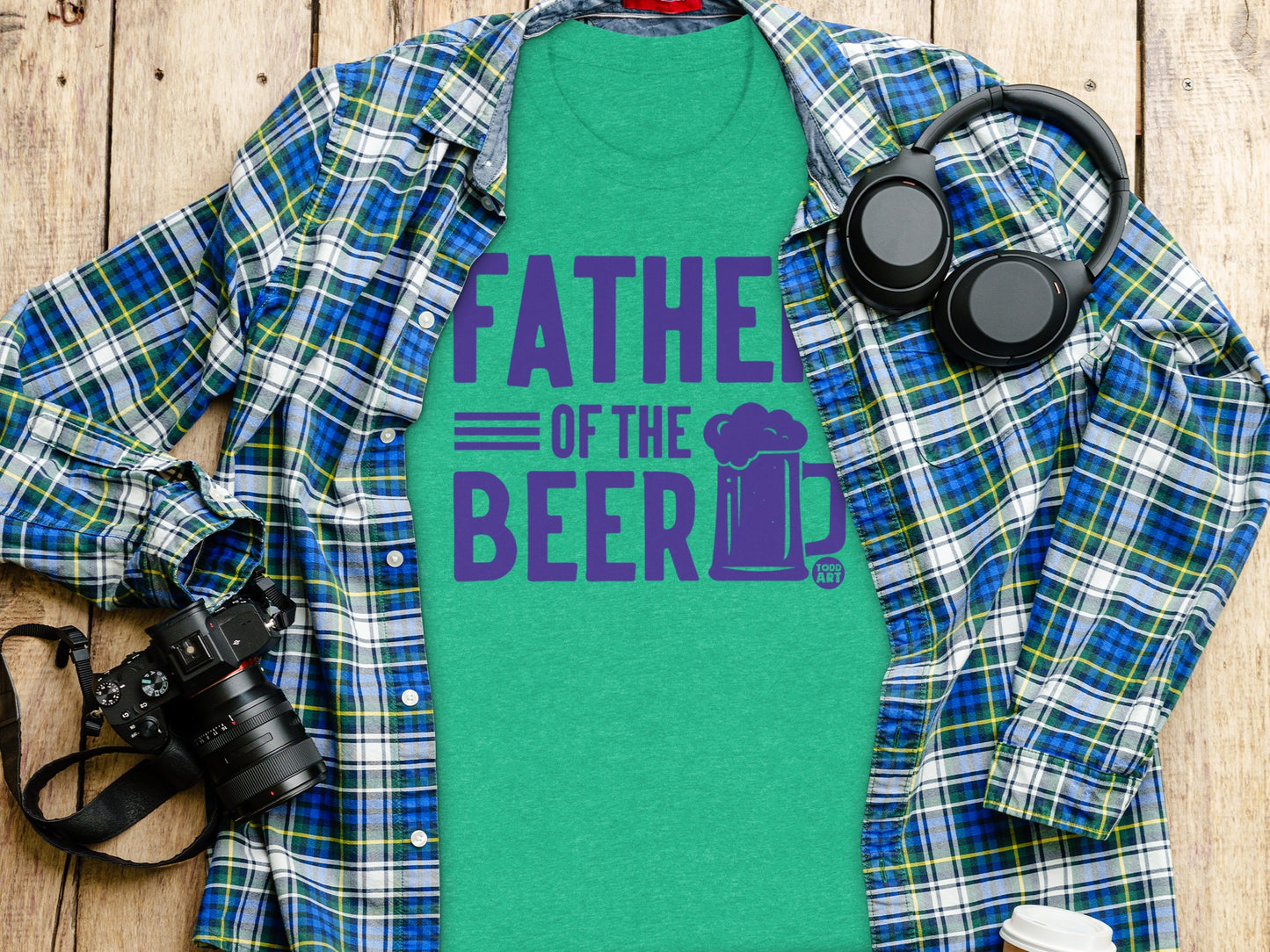 Father of the Beer graphic tee shirt product