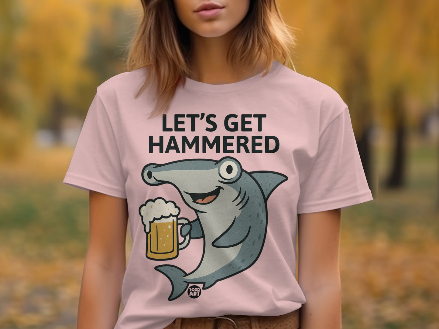 LET'S GET HAMMERED Funny Shark T-Shirt