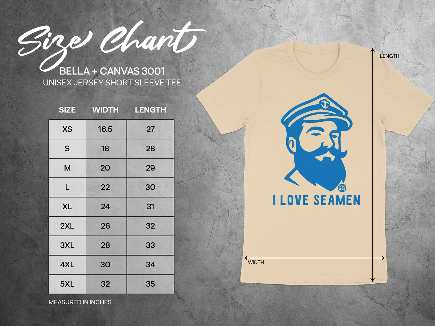 I Love Seamen Graphic T-Shirt unisex jersey product