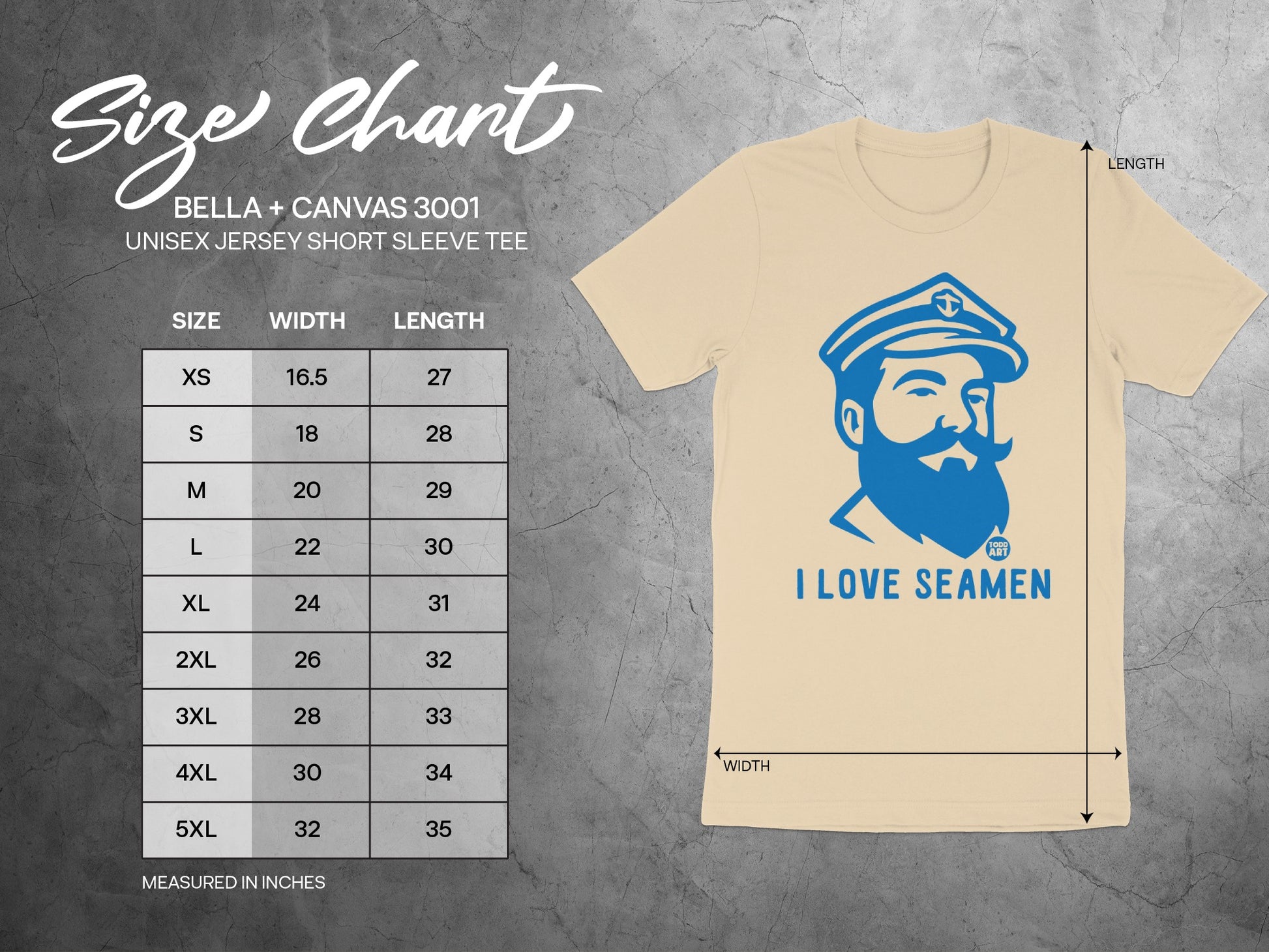 I Love Seamen Graphic T-Shirt unisex jersey product