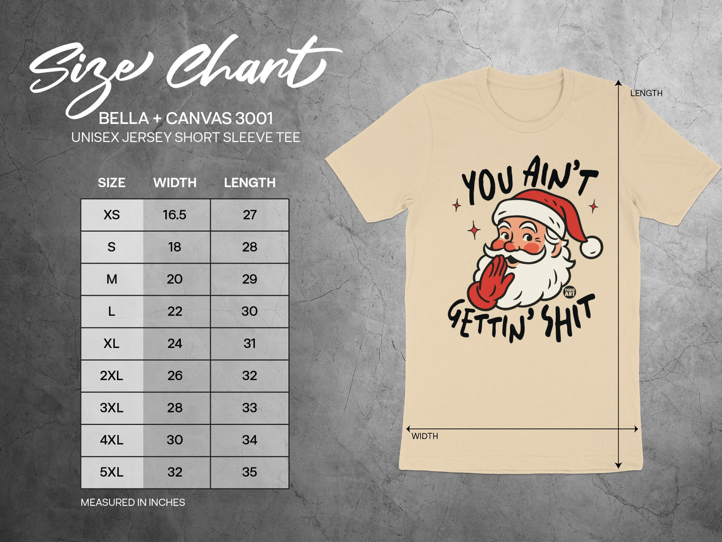 You Ain't Gettin' Shit Santa Claus short sleeve tee product