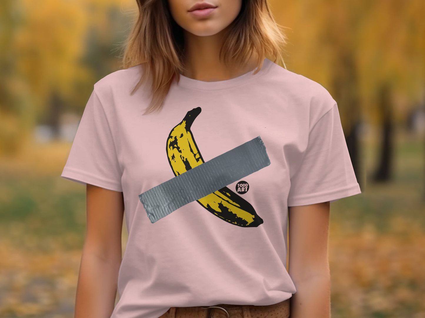 Pop Art Duct Taped Banana Graphic T-Shirt product