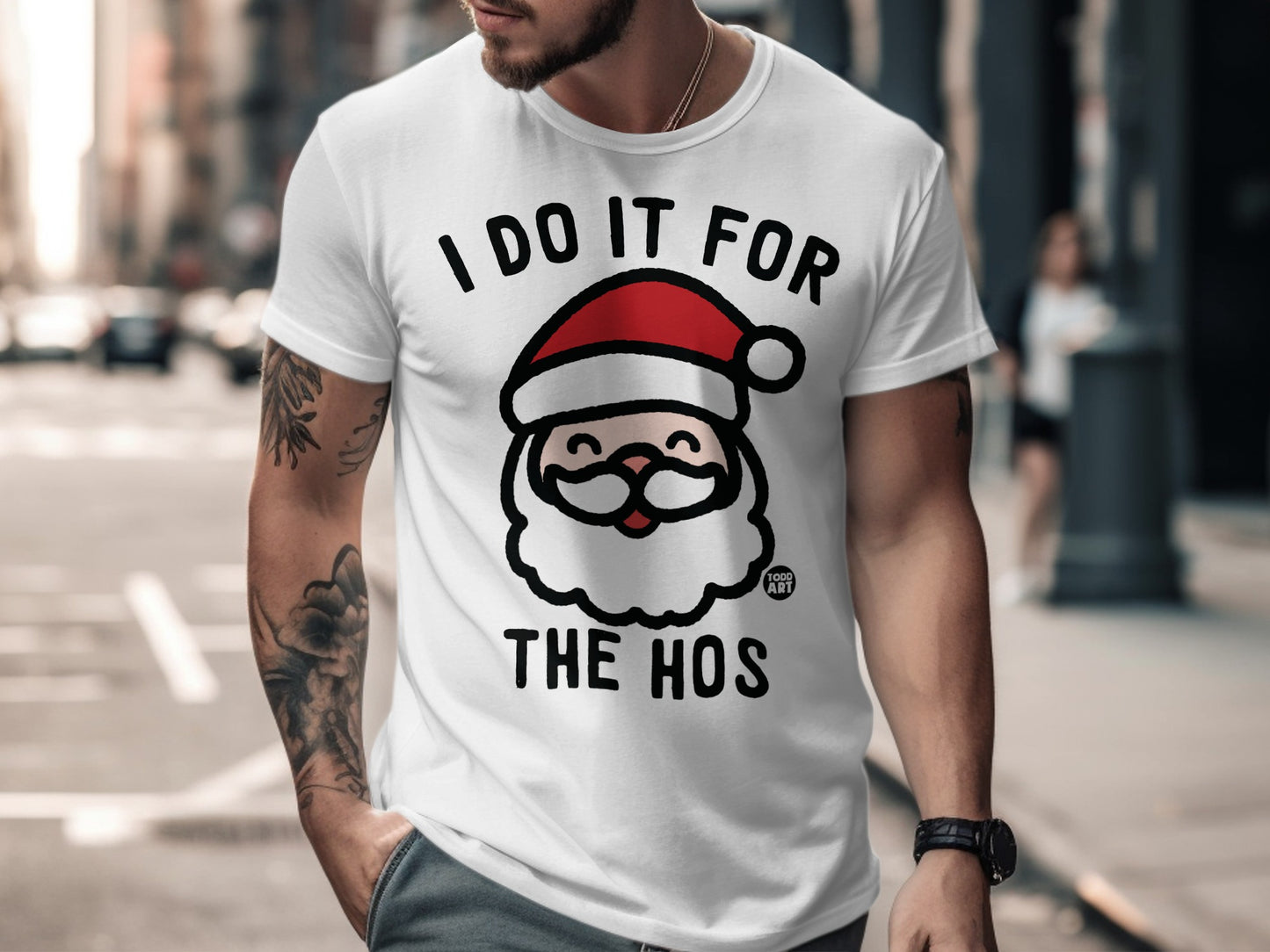 I Do It For The Hos Santa Graphic Tee