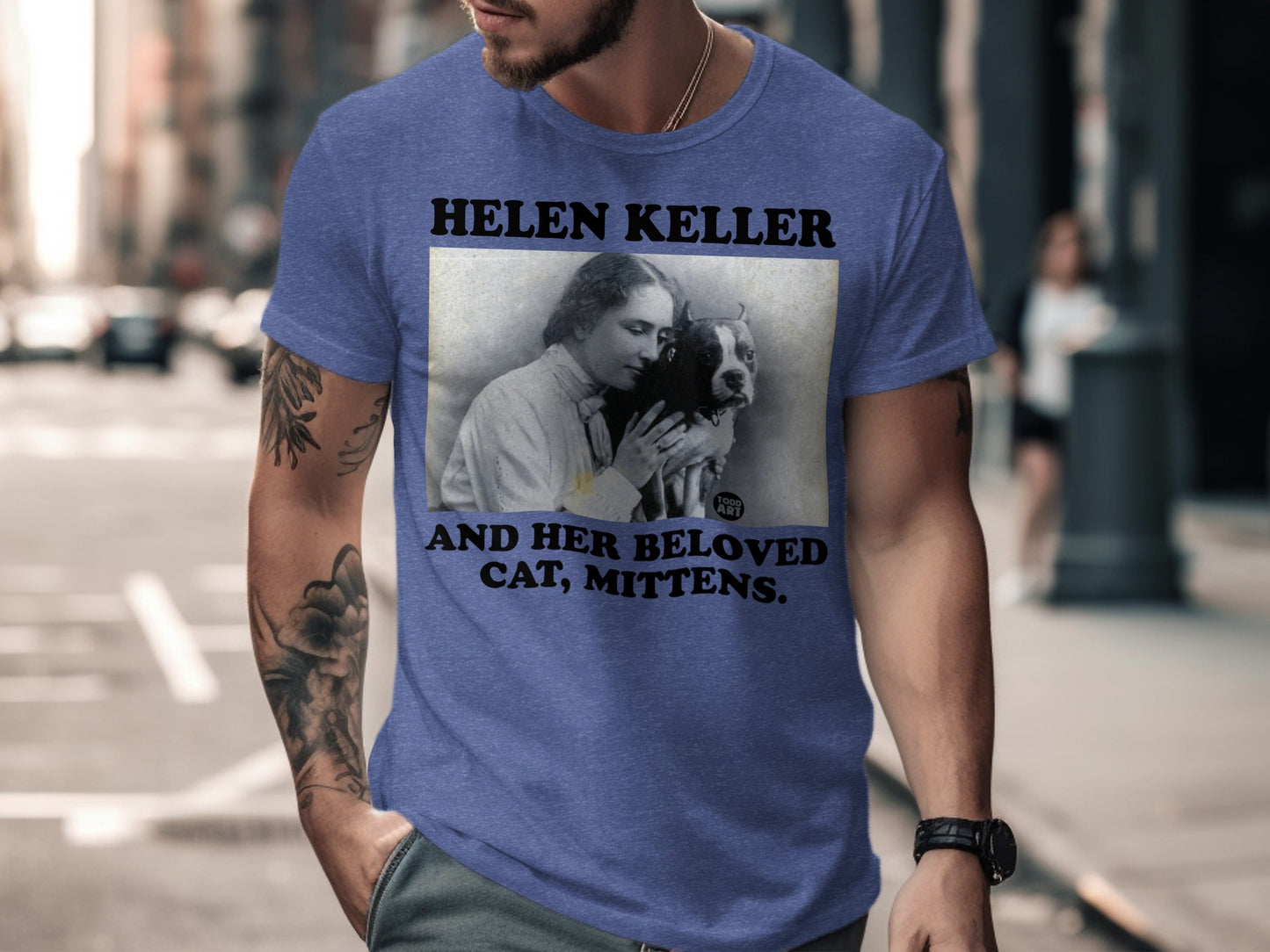 Helen Keller And Her Beloved Cat Mittens T-shirt