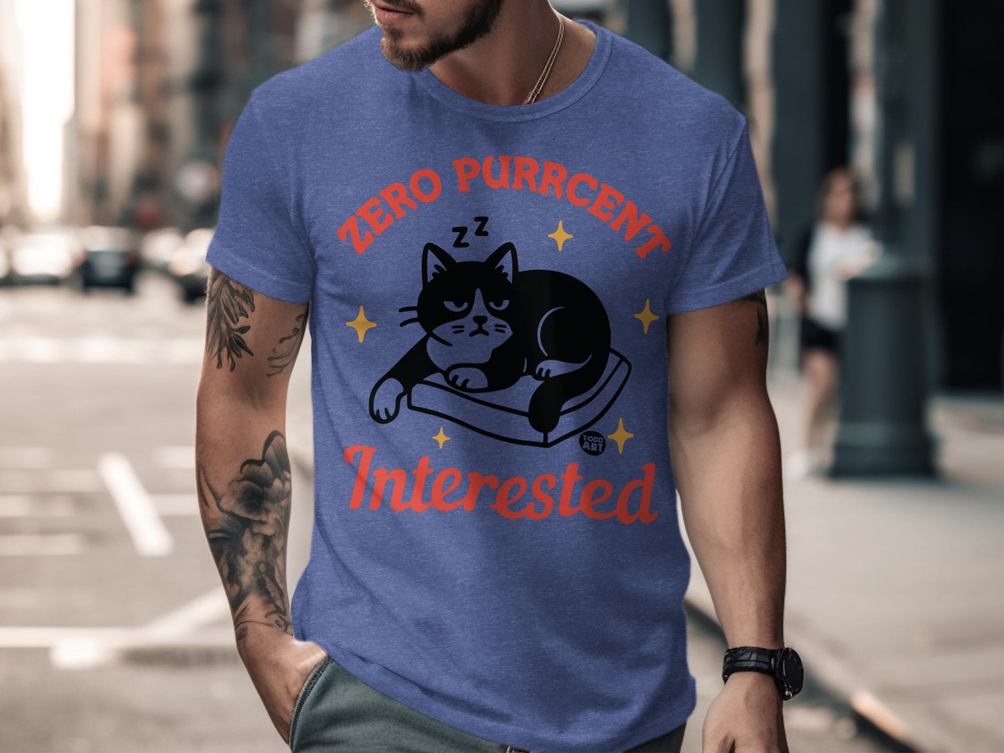 Zero Purrcent Interested Graphic Tee product