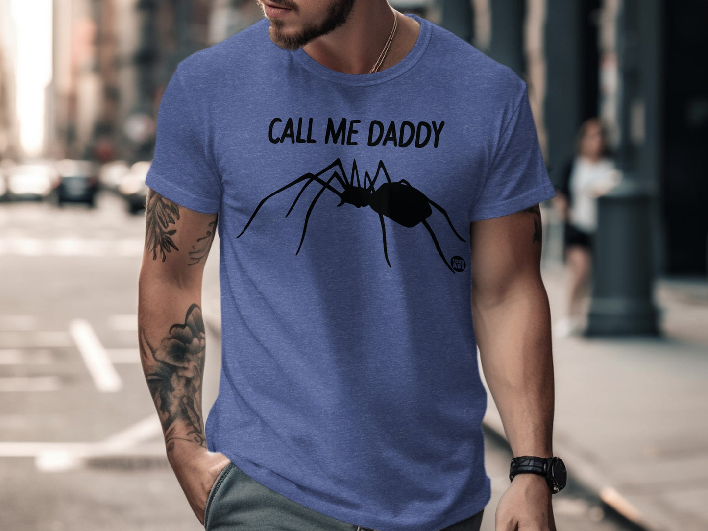 Call Me Daddy With Spider Design T Shirt product