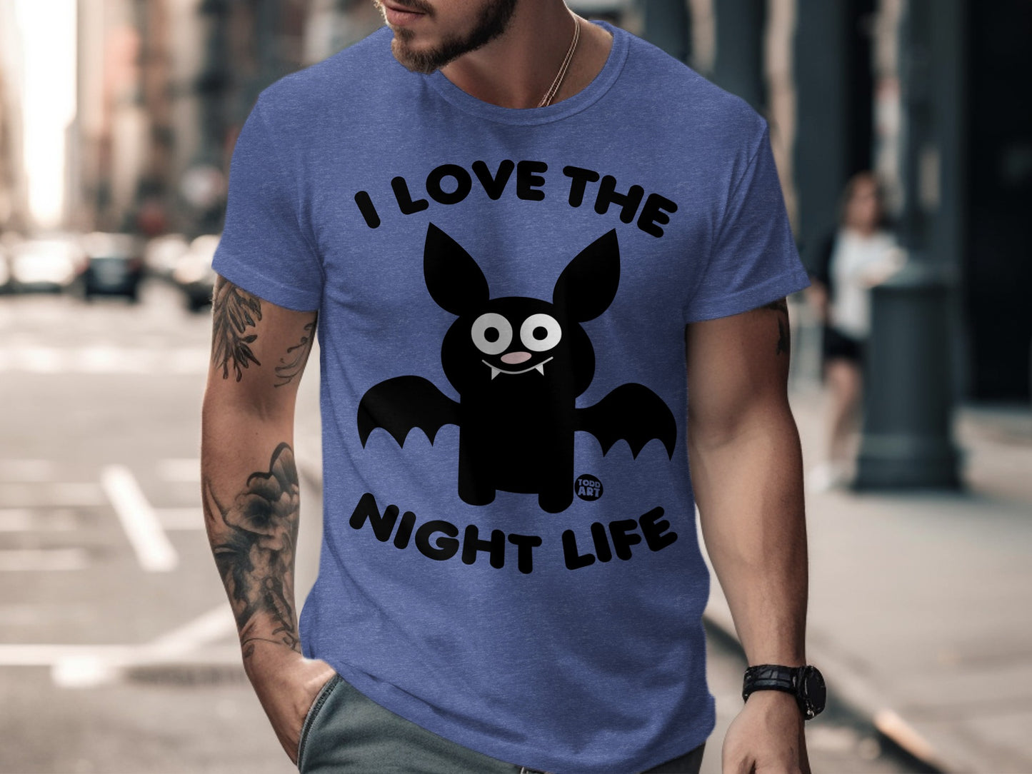 I Love The Night Life Funny Bat Graphic T-Shirt product
