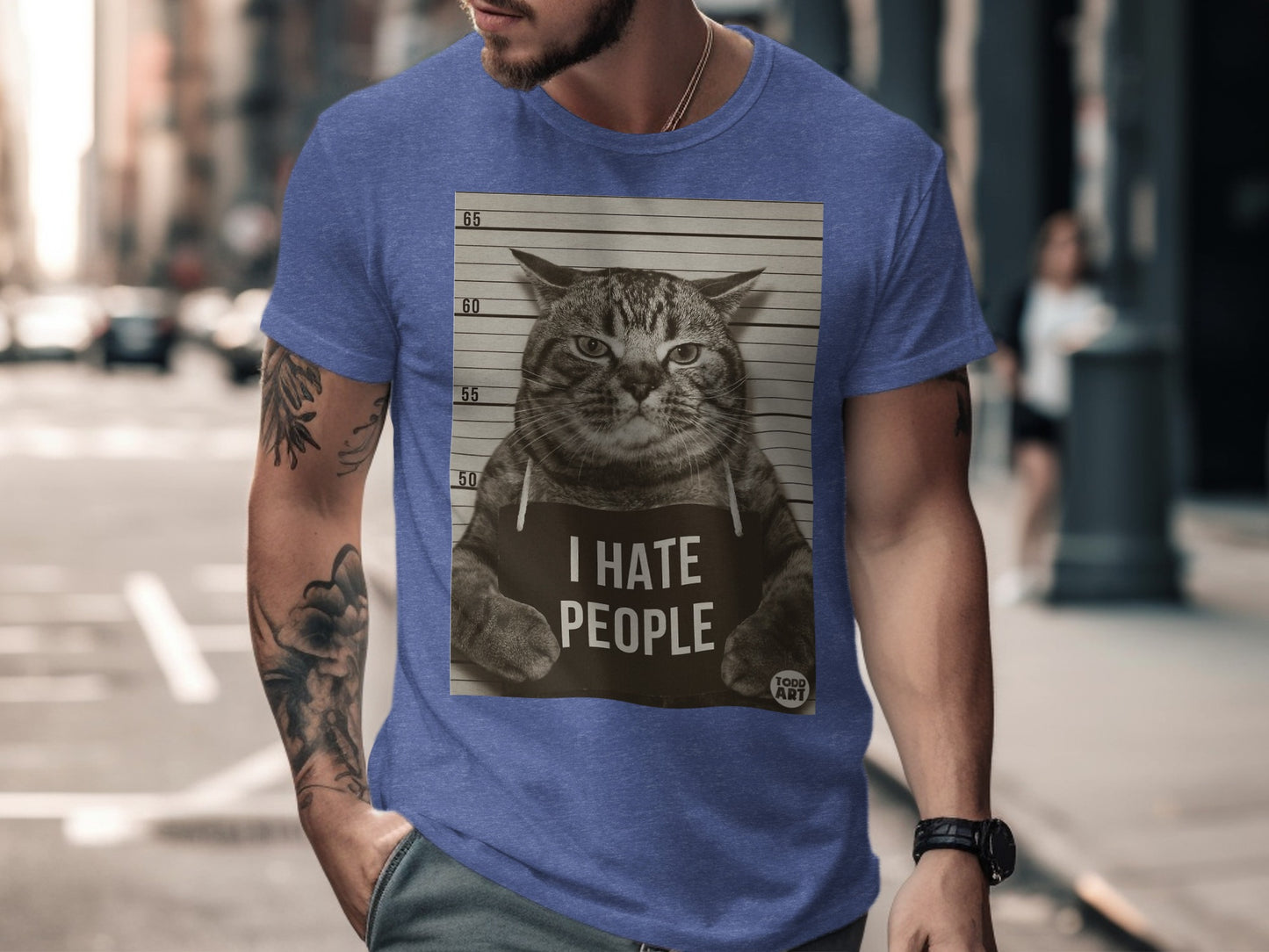 I Hate People Cat Funny Graphic Men's T-Shirt product