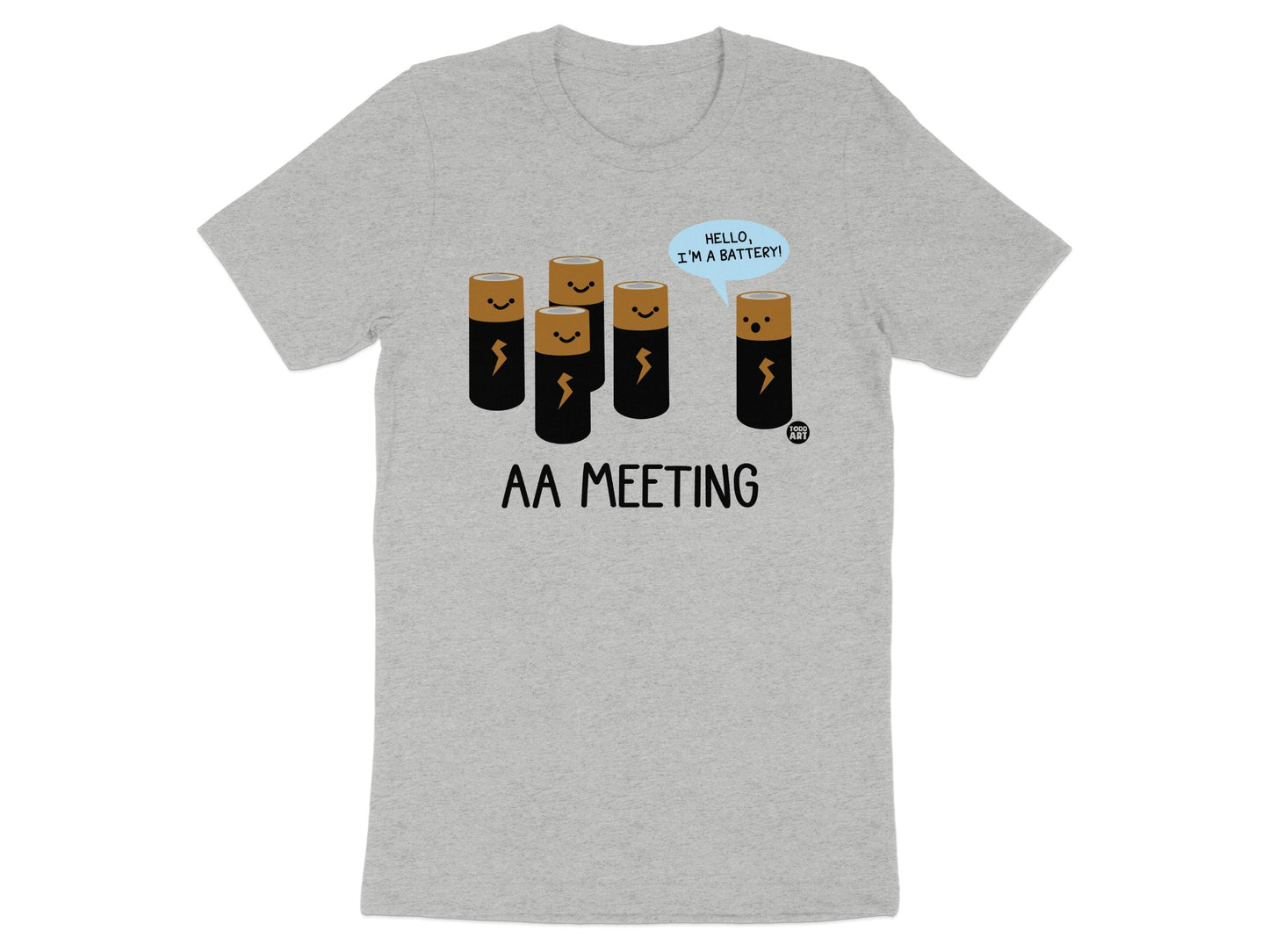 Funny AA Meeting Battery Design T-shirt product type