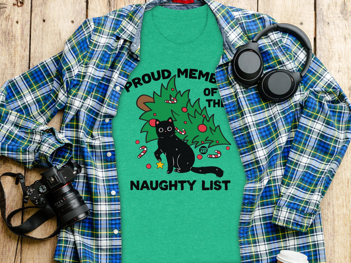 Proud Member of the Naughty List Cat T-shirt product