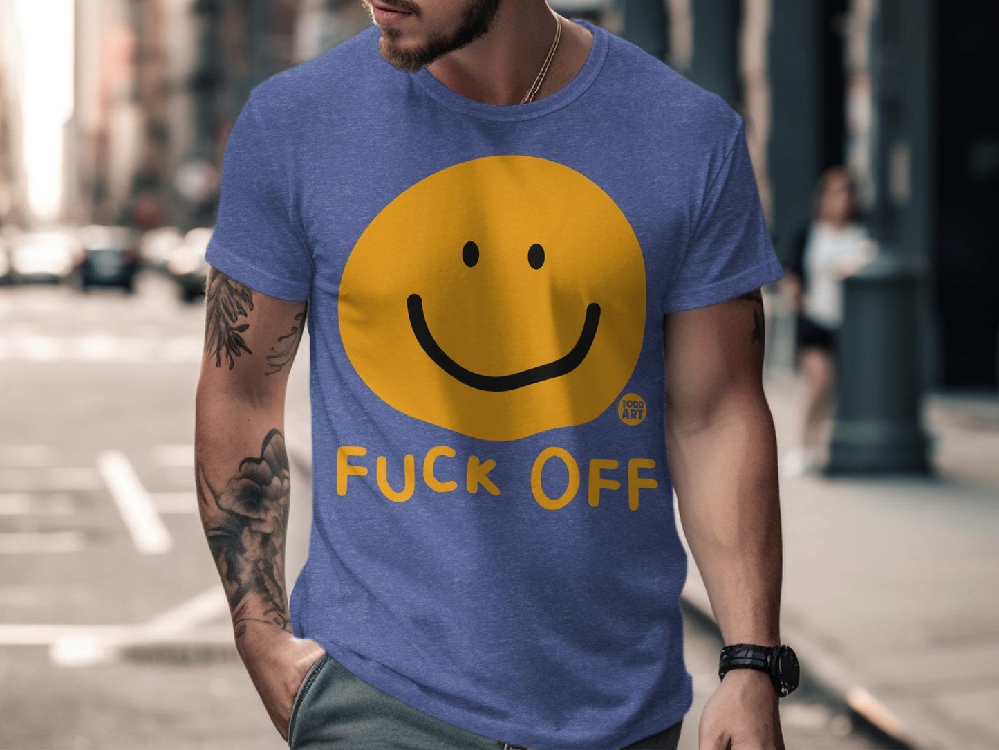 Smiley Face Fuck Off T-Shirt with Bold Statement product
