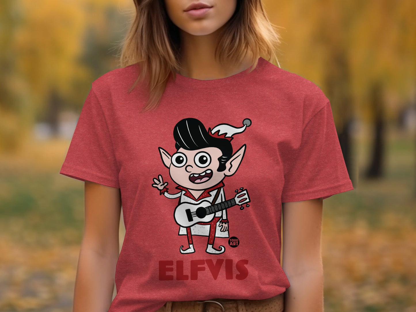 Elfvis Graphic T-shirt for Fun and Festive Wear