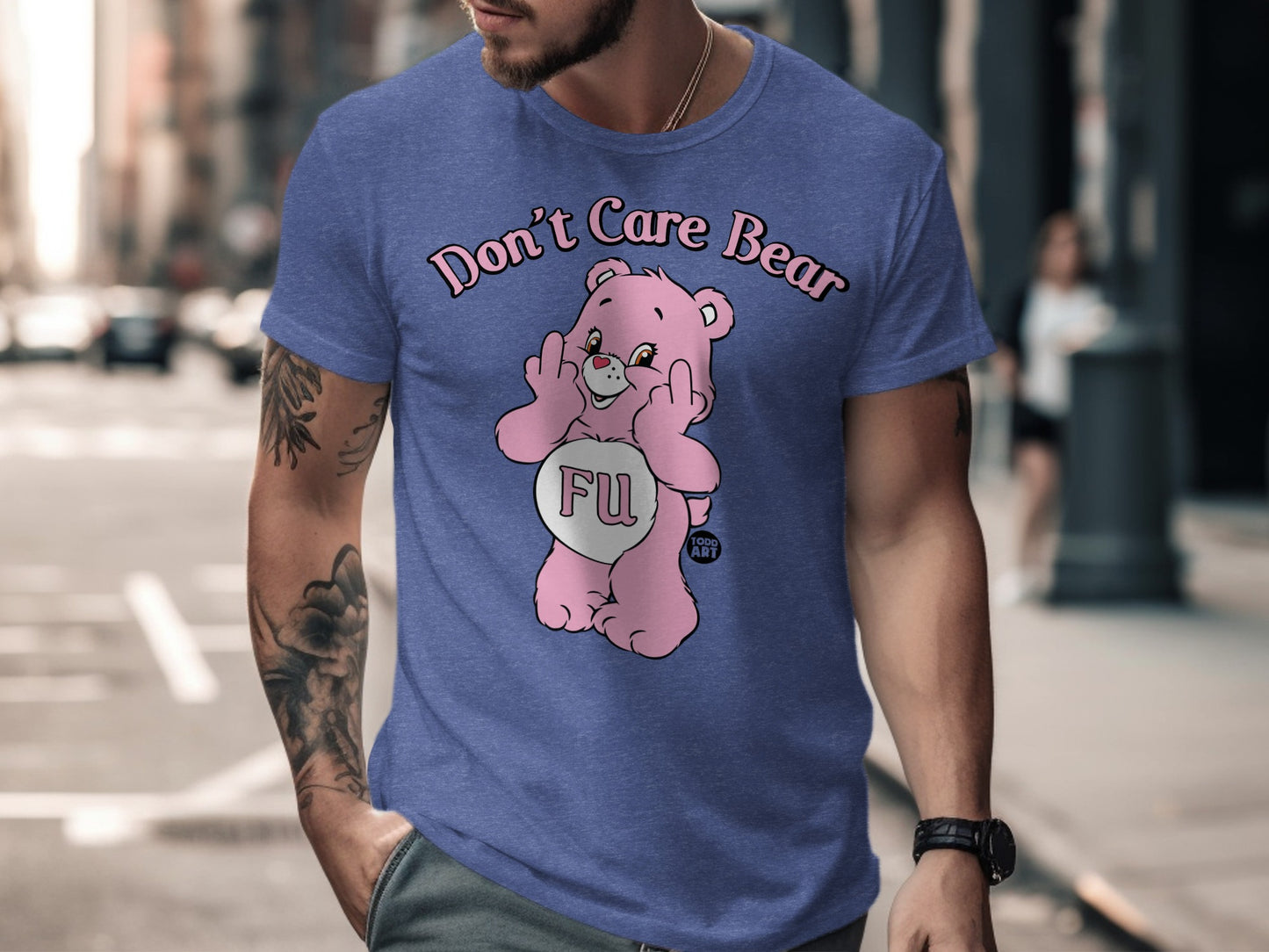 Don't Care Bear FU Graphic T-Shirt Design