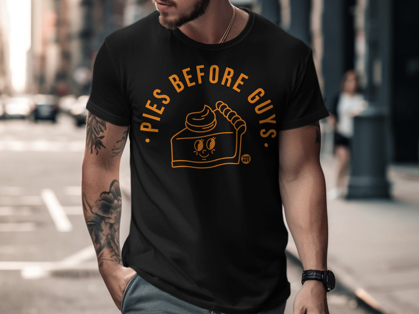 Pies Before Guys Funny Graphic Casual Design Shirt