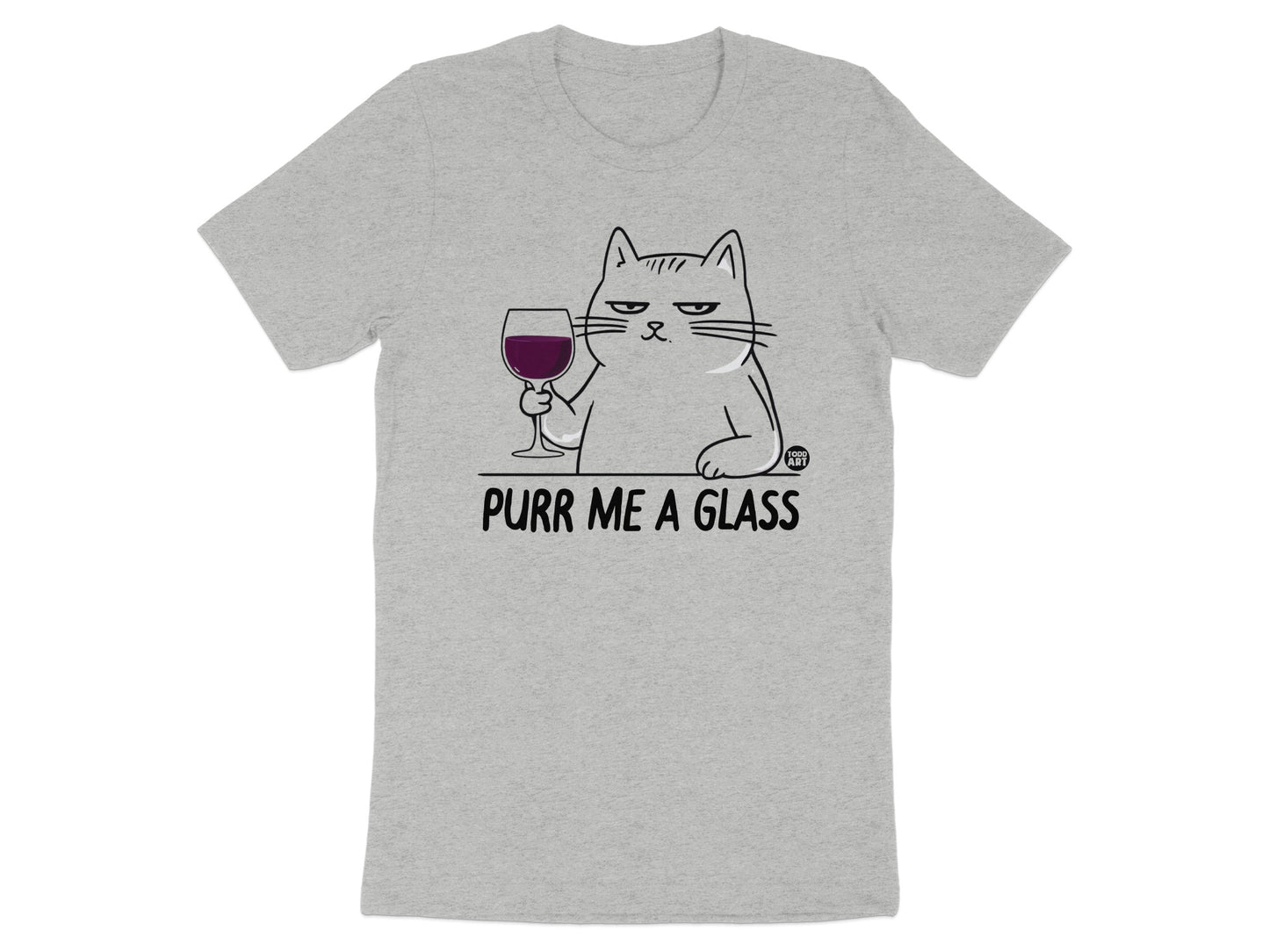 Purr Me a Glass Funny Cat with Wine T-Shirt product