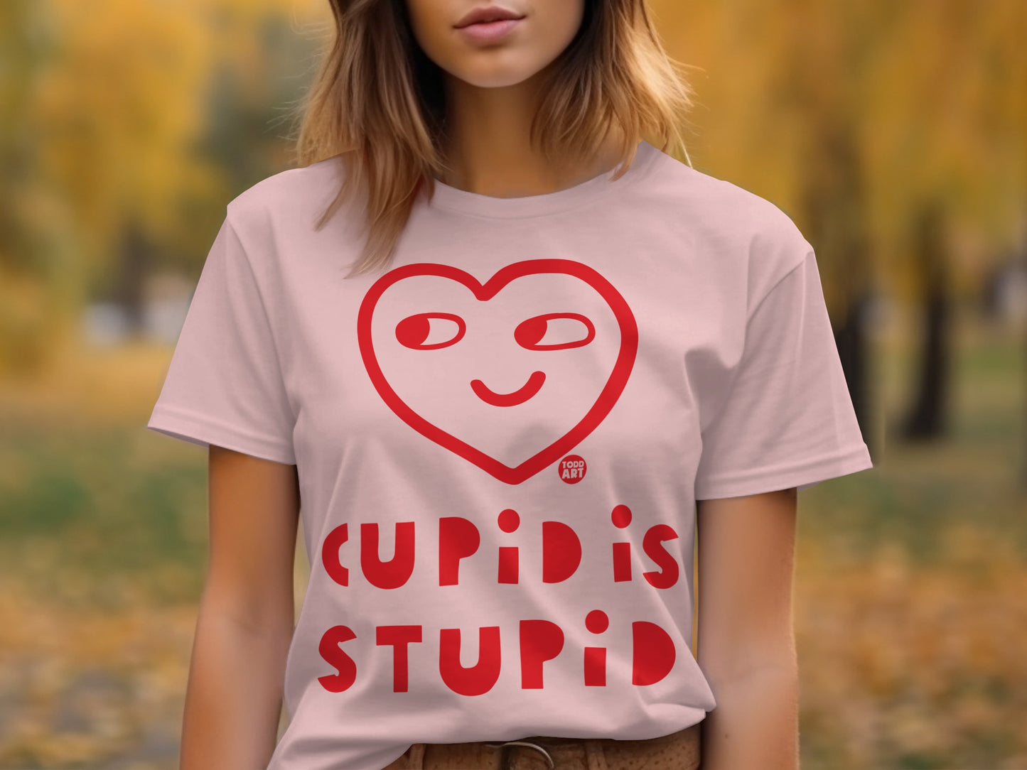 Fun Cupid Is Stupid Graphic T-Shirt for Casual Wear