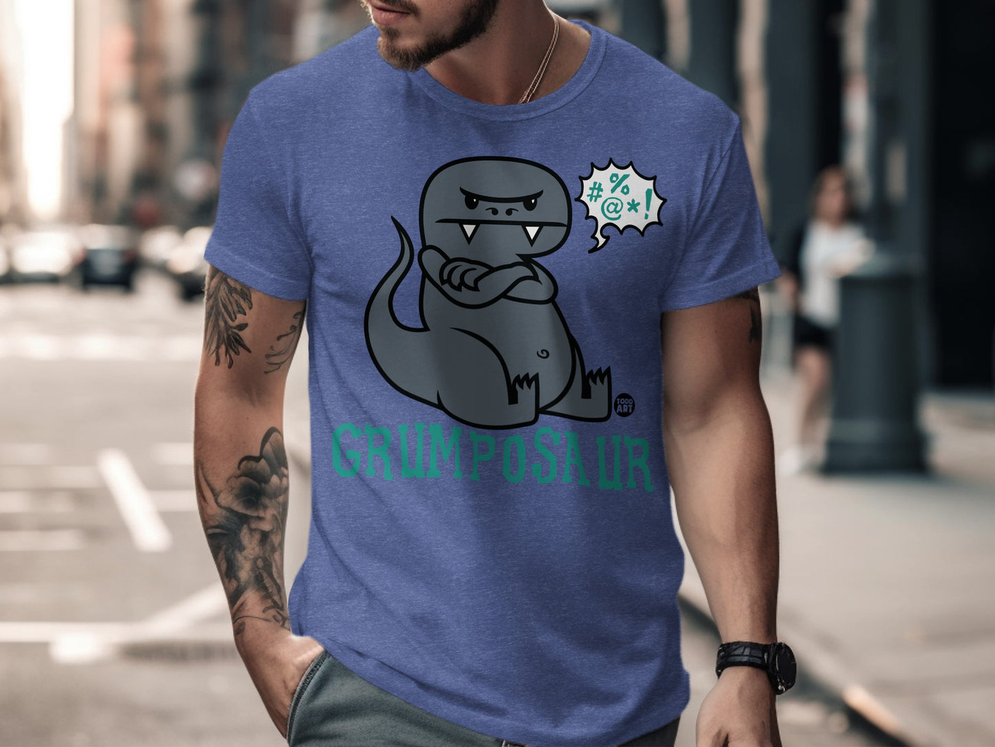 Grumpy Saurus Graphic Printed Tee Shirt product