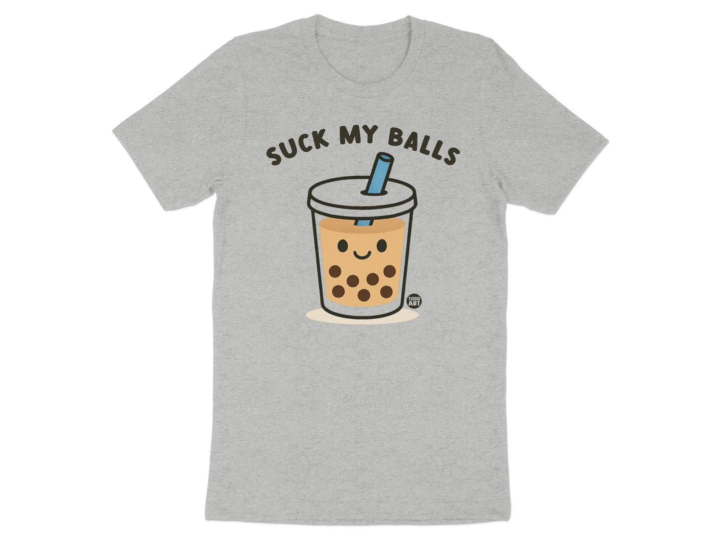 Funny Bubble Tea Graphic Suck My Balls T-Shirts