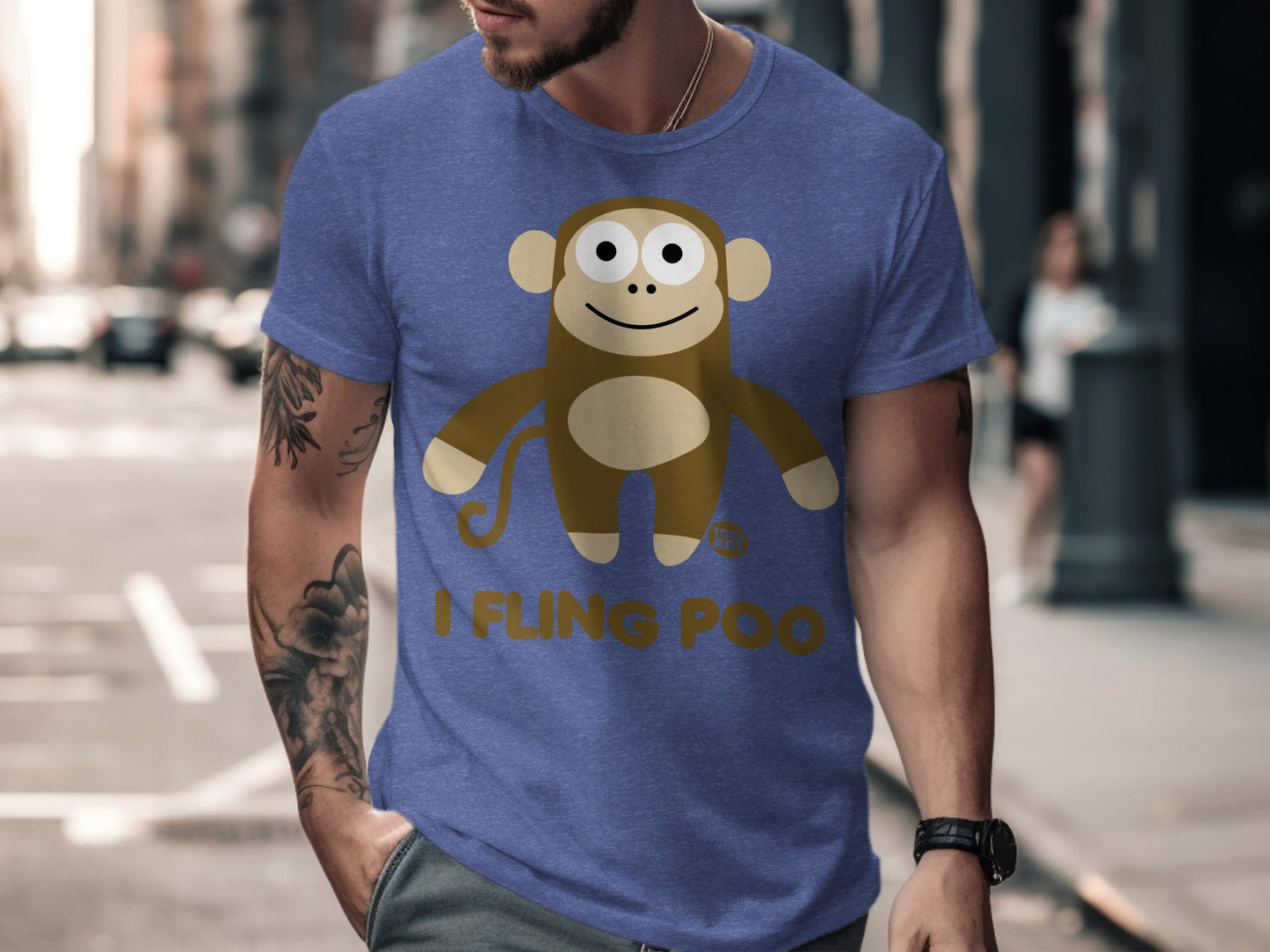 Funny Monkey I Fling Poo Graphic T-Shirt product