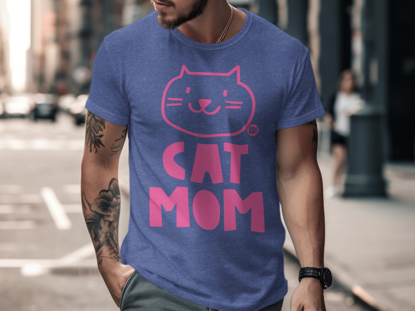 Cat Mom Graphic Tee Casual Wear product