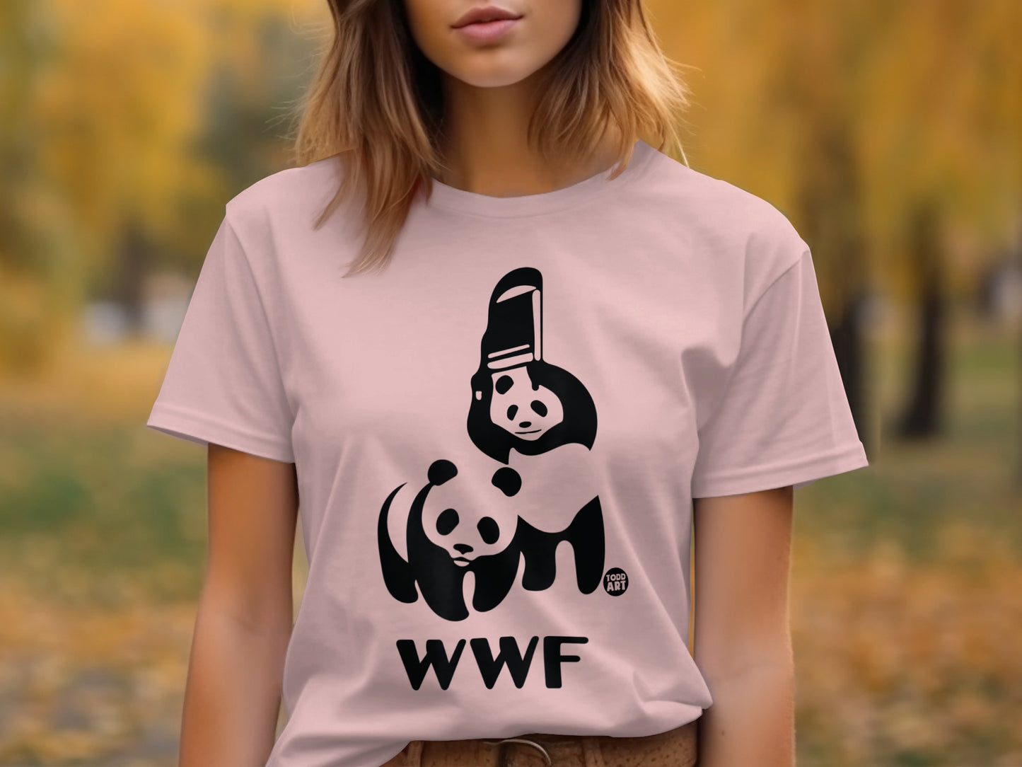 WWF Panda Mother and Cubs in Nature Shirt